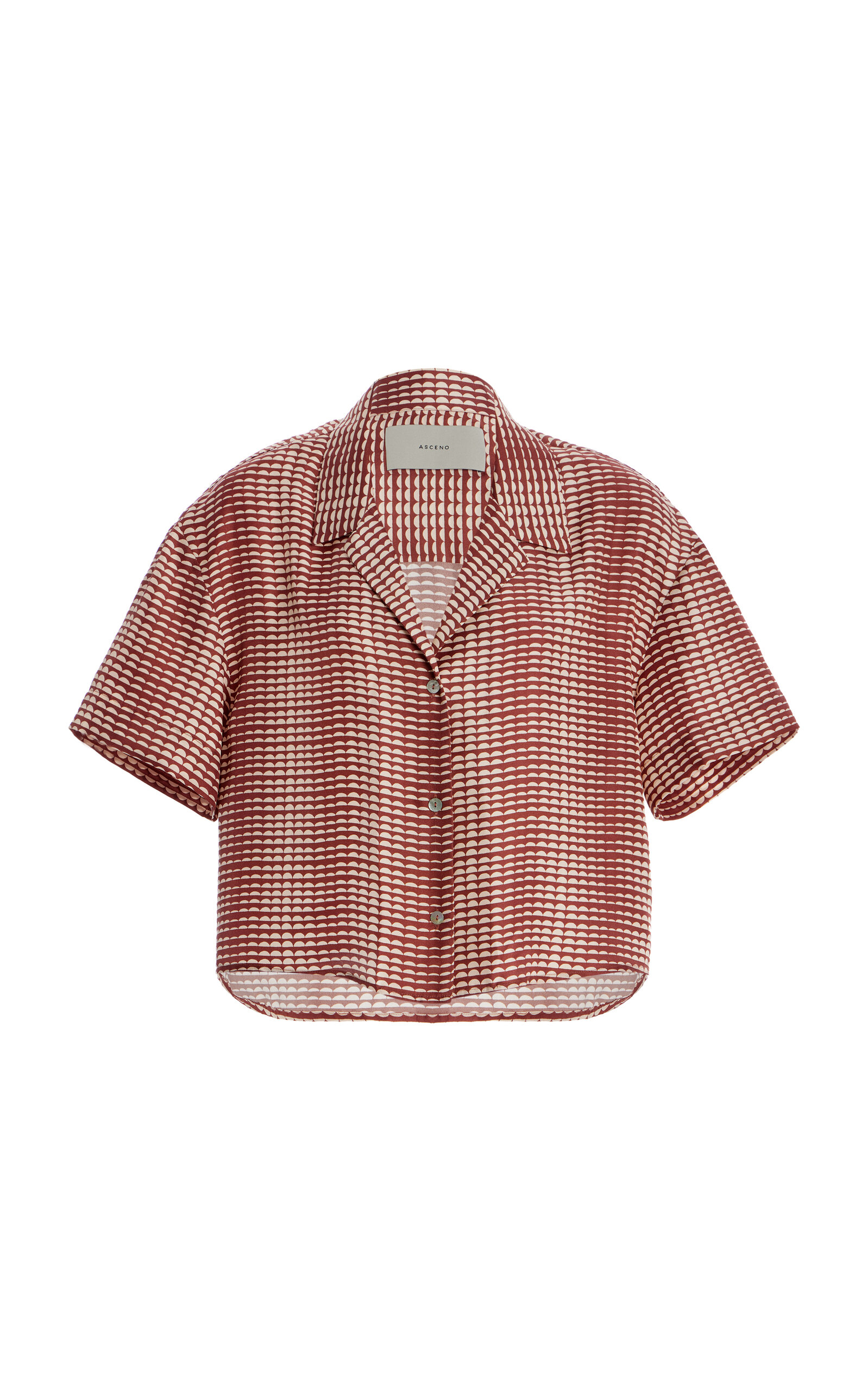 Asceno The Lincoln Printed Silk Shirt - Brown