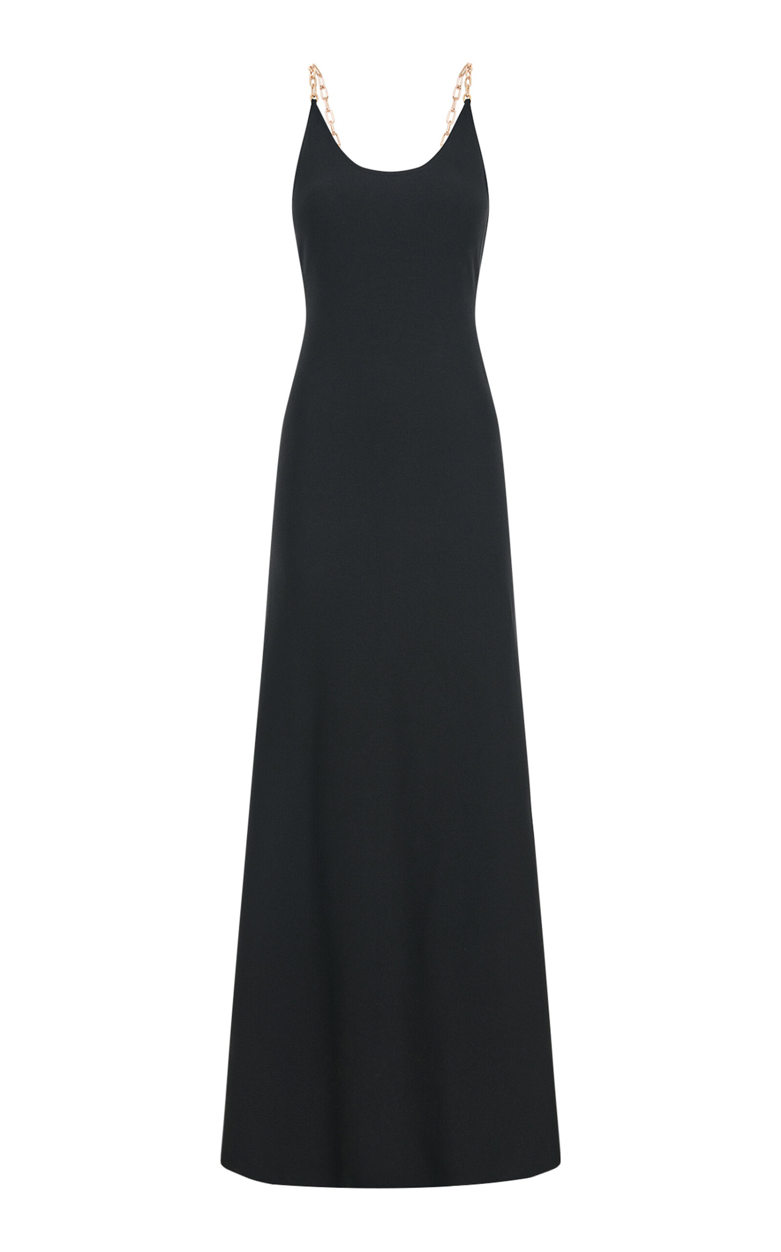 Shop Gabriela Hearst Adeona Chain-detailed Silk Maxi Dress In Black