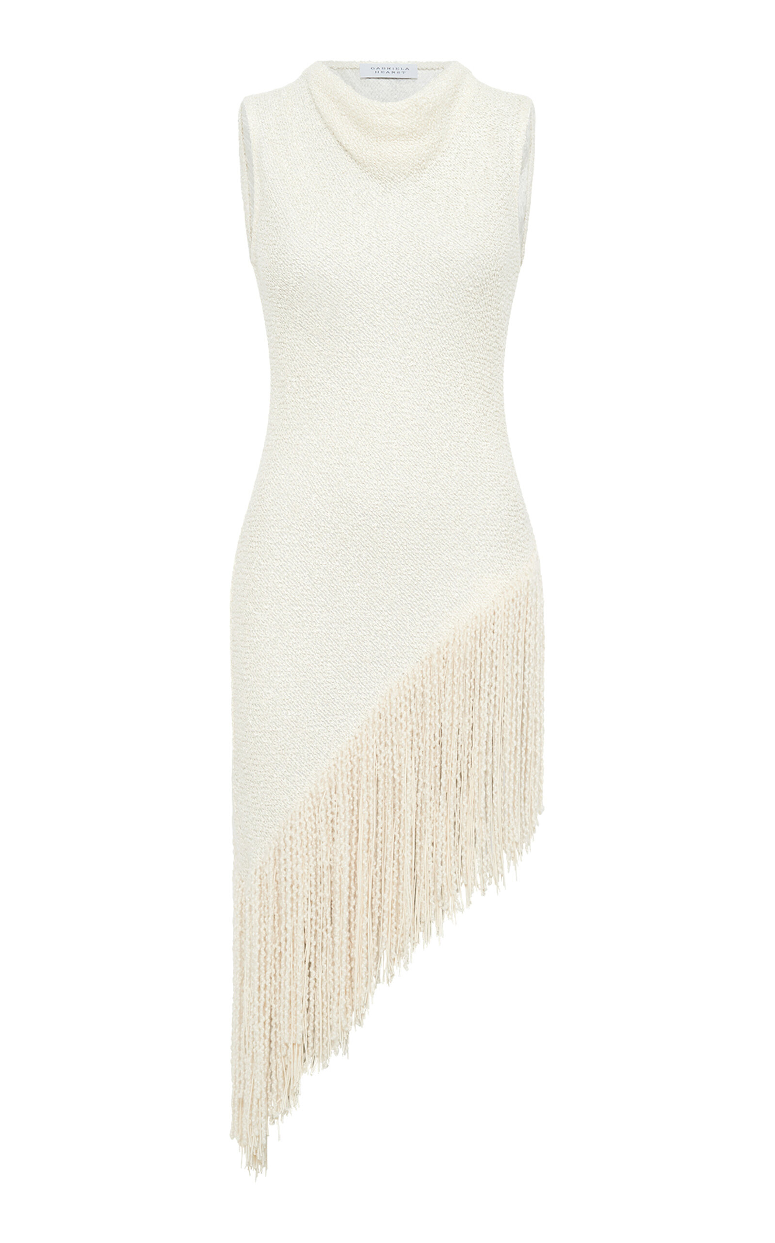 Gabriela Hearst Ursin Fringe Top In Ivory Silk Boucle In Ivory