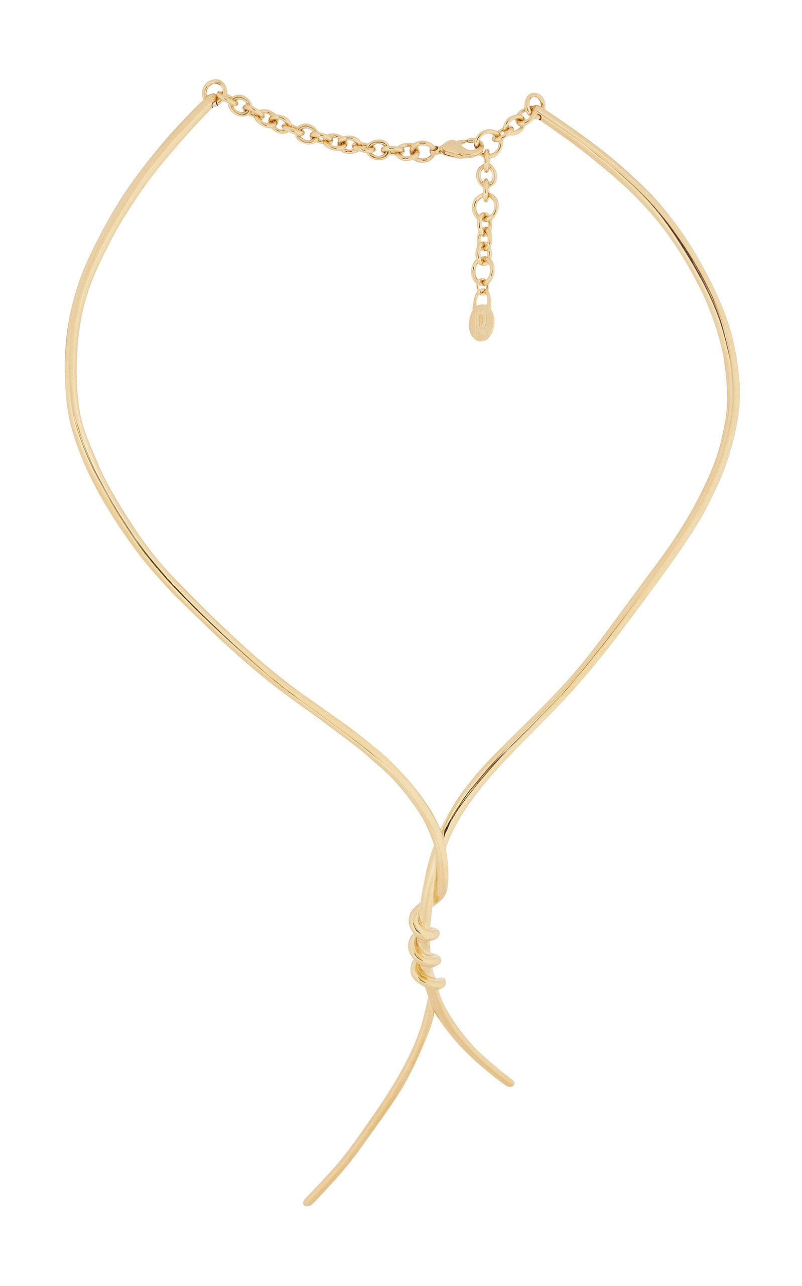 Rabanne Twisted Brass Collar Necklace In Gold