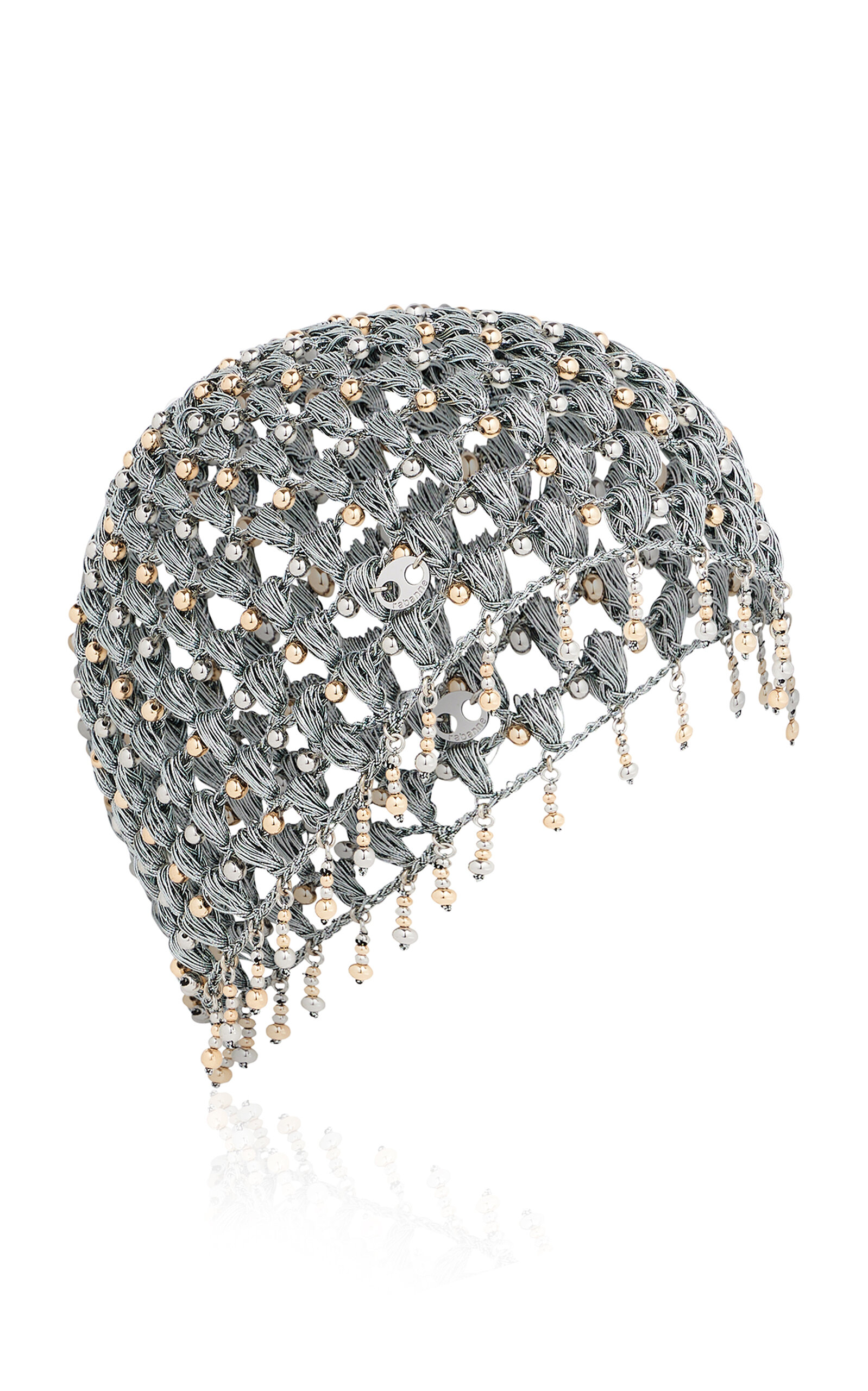 Rabanne Metallic Woven Crystal-Embellished Chain Cap - Women's Accessories