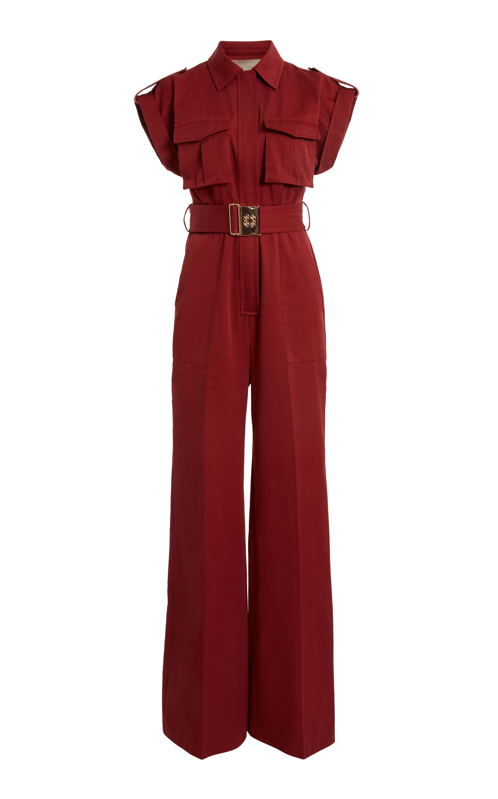 Elie Saab Pocket-Detail Cotton-Gabardine Jumpsuit