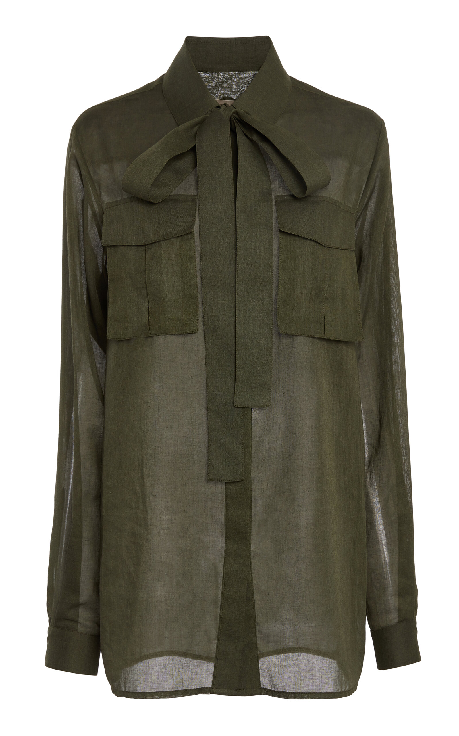 ELIE SAAB ORGANDY COTTON SHIRT