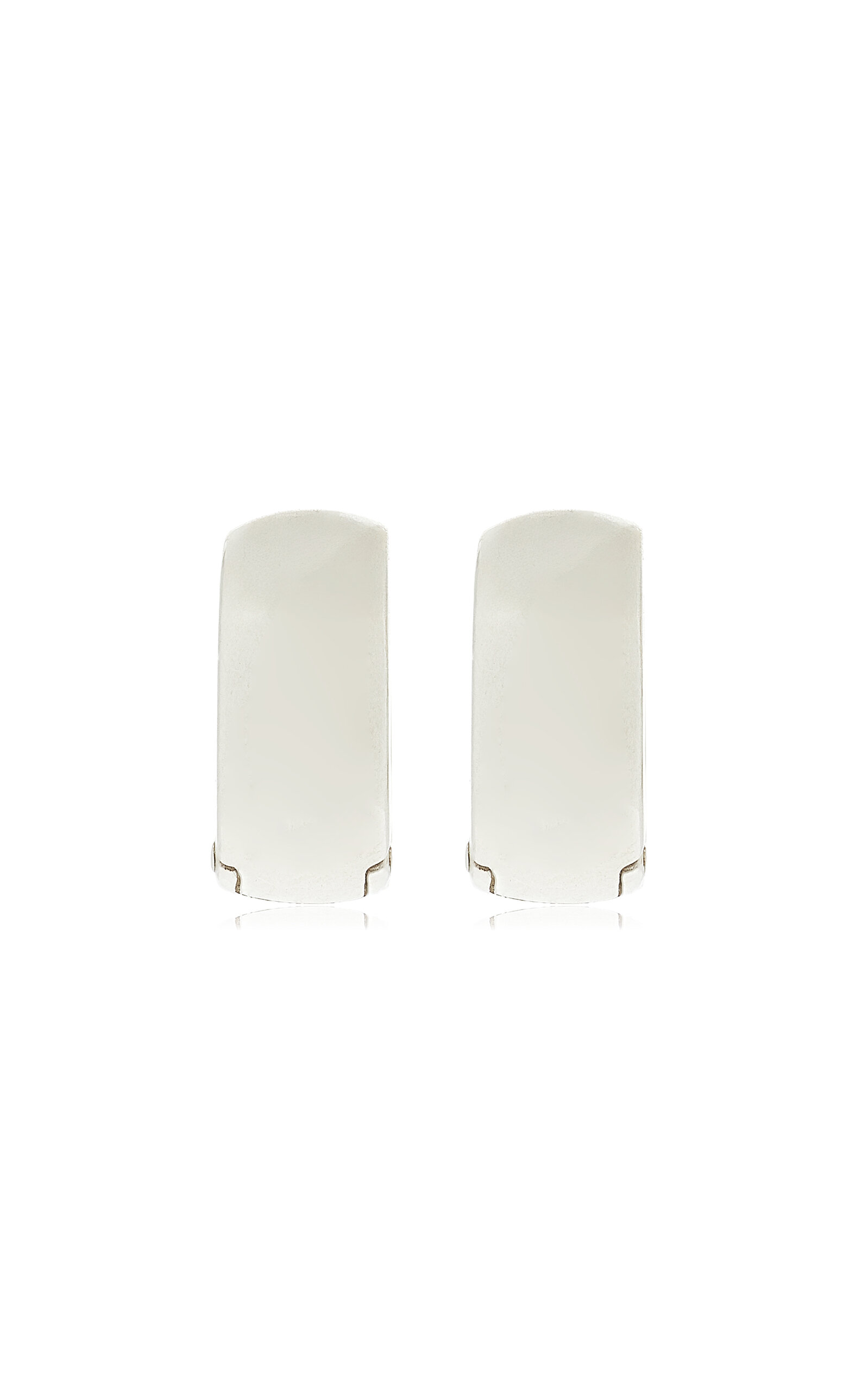 Large Edo Sterling Silver Hoop Earrings