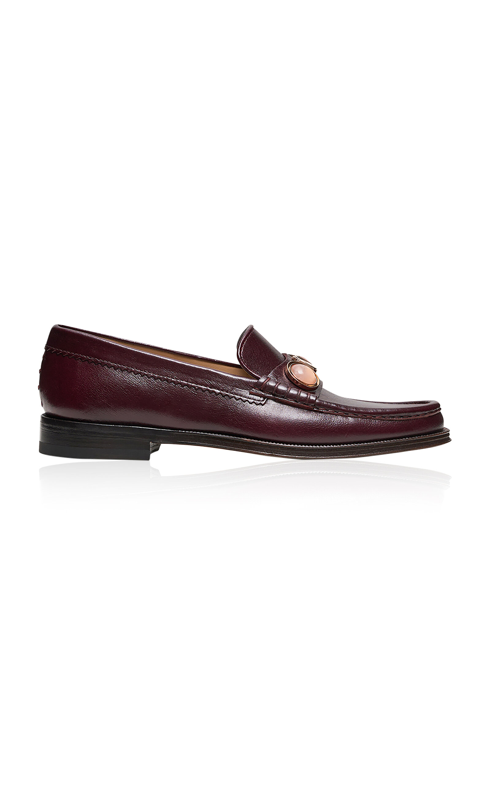 Gabriela Hearst Melchora Leather Loafers - Burgundy
