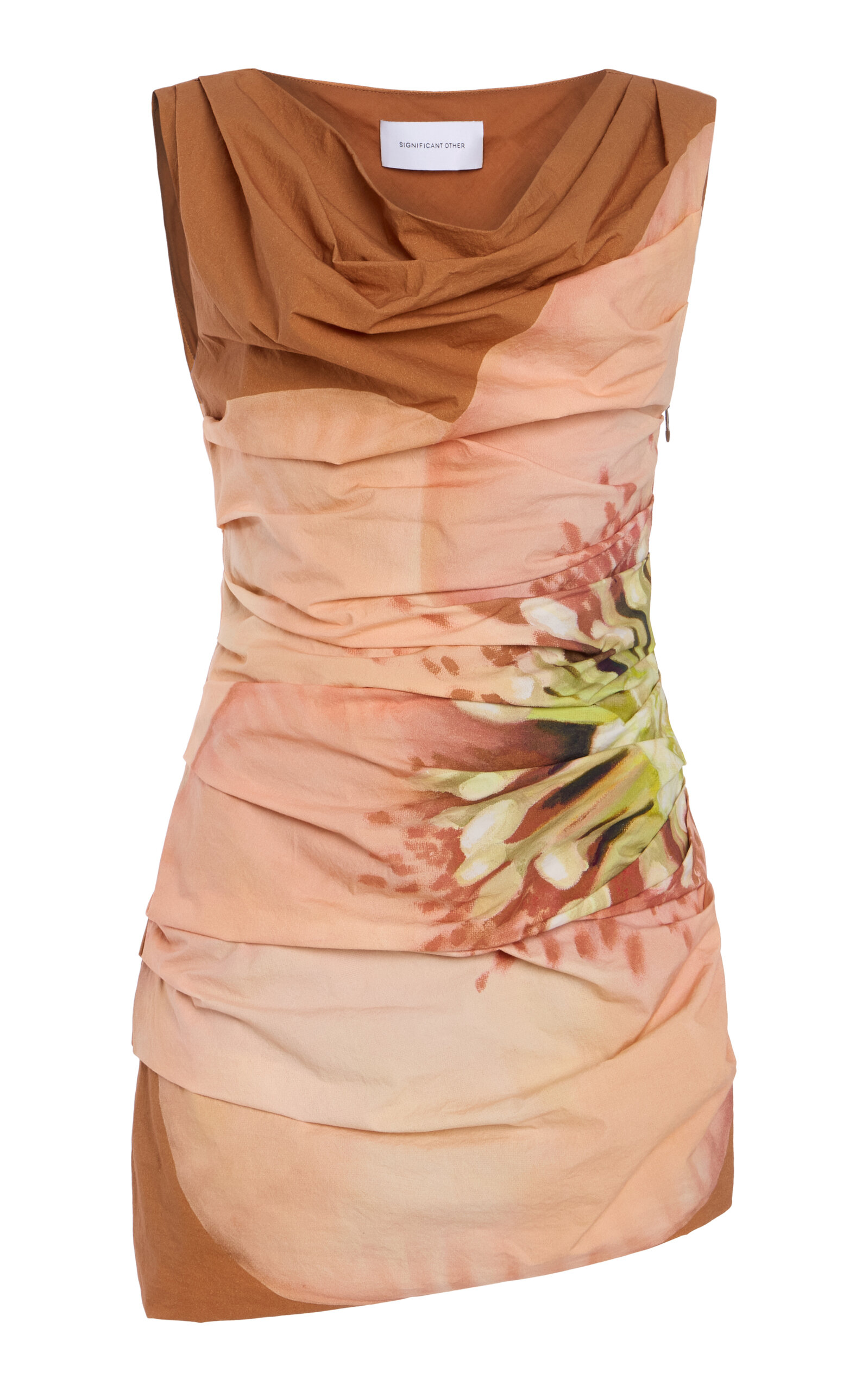 Significant Other Shiloh Draped Cotton Mini Dress