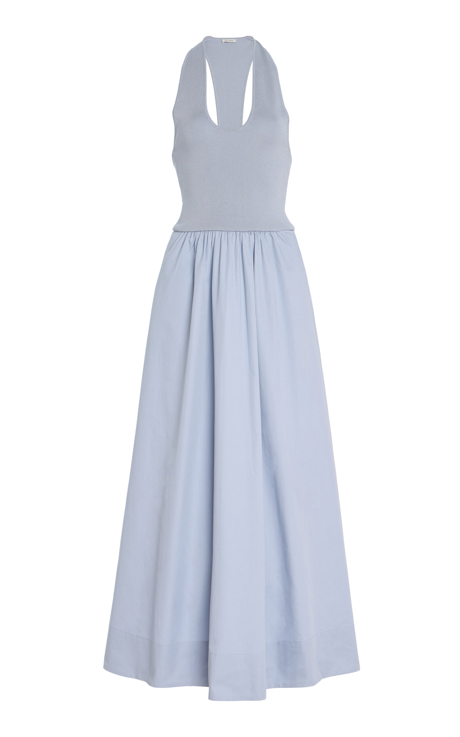 St Agni Plunging Dress In Grey