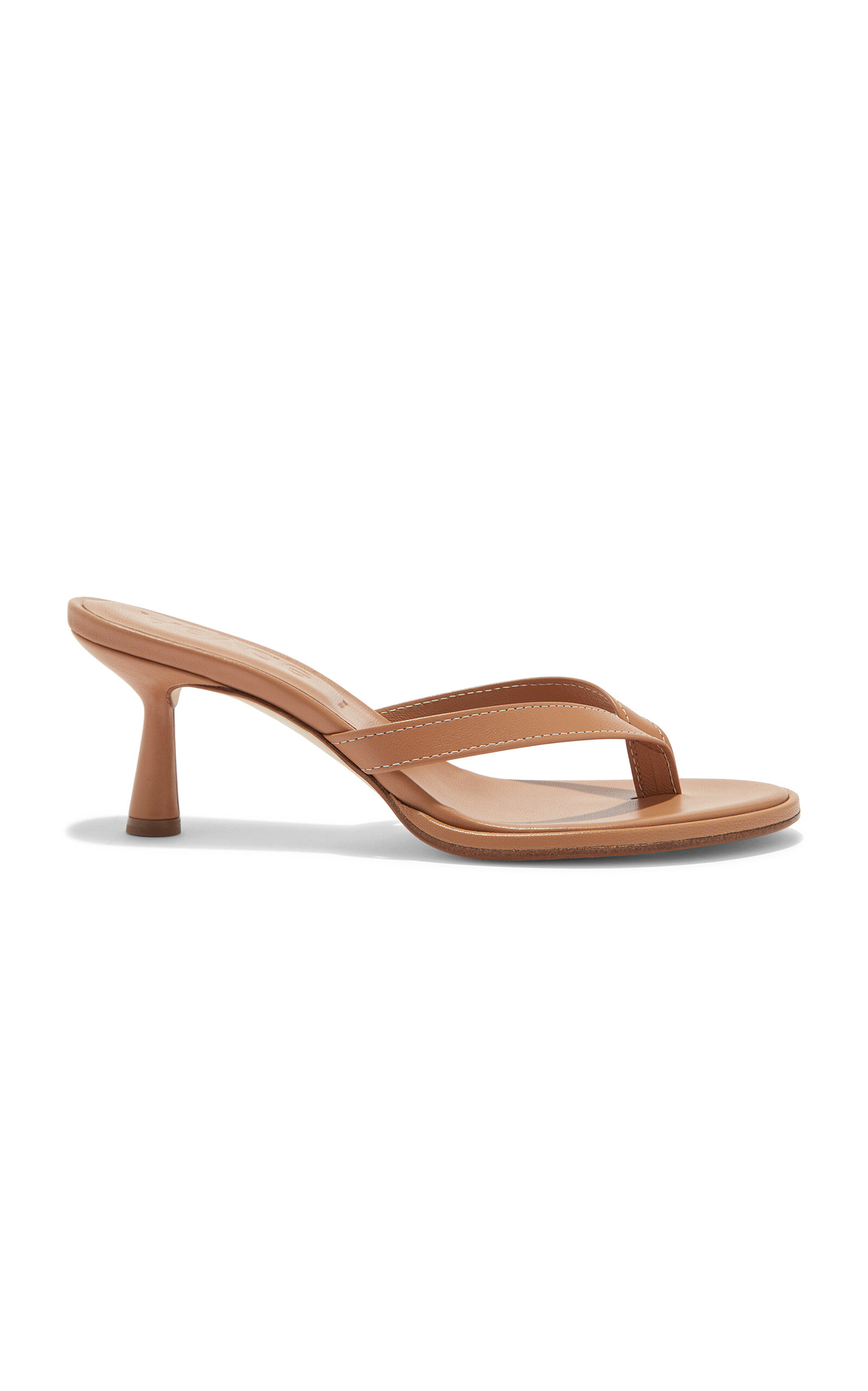 Aeyde Daphne Nappa Leather Sandals Hazelnut