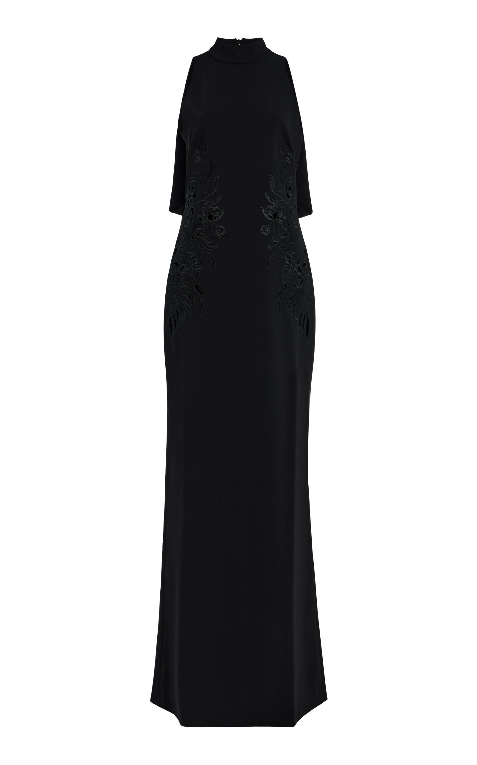 Zuhair Murad Sleeveless High Neck Embellished Gown In Black