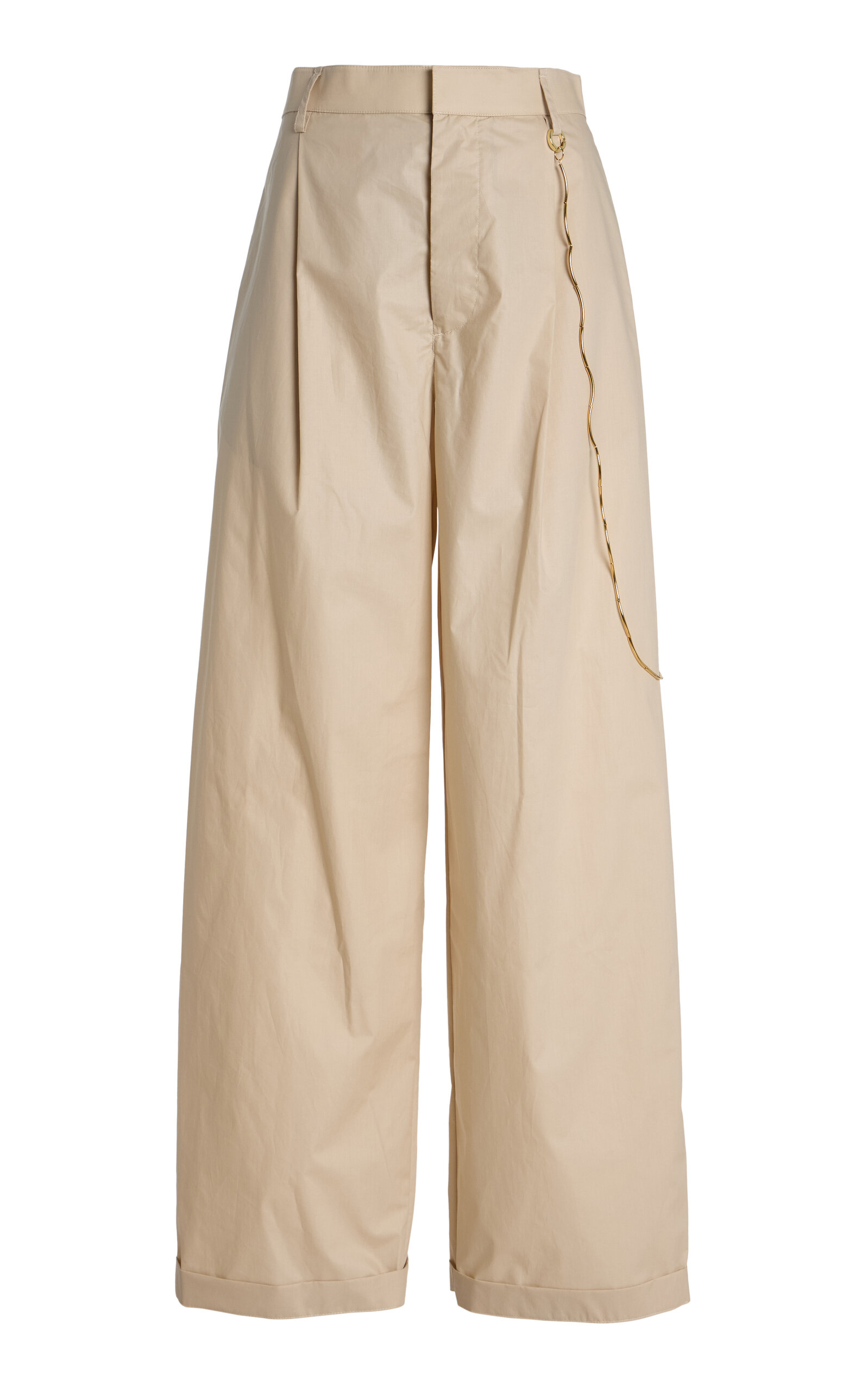 Darkpark Danielle Wide-leg Cotton Poplin Trousers