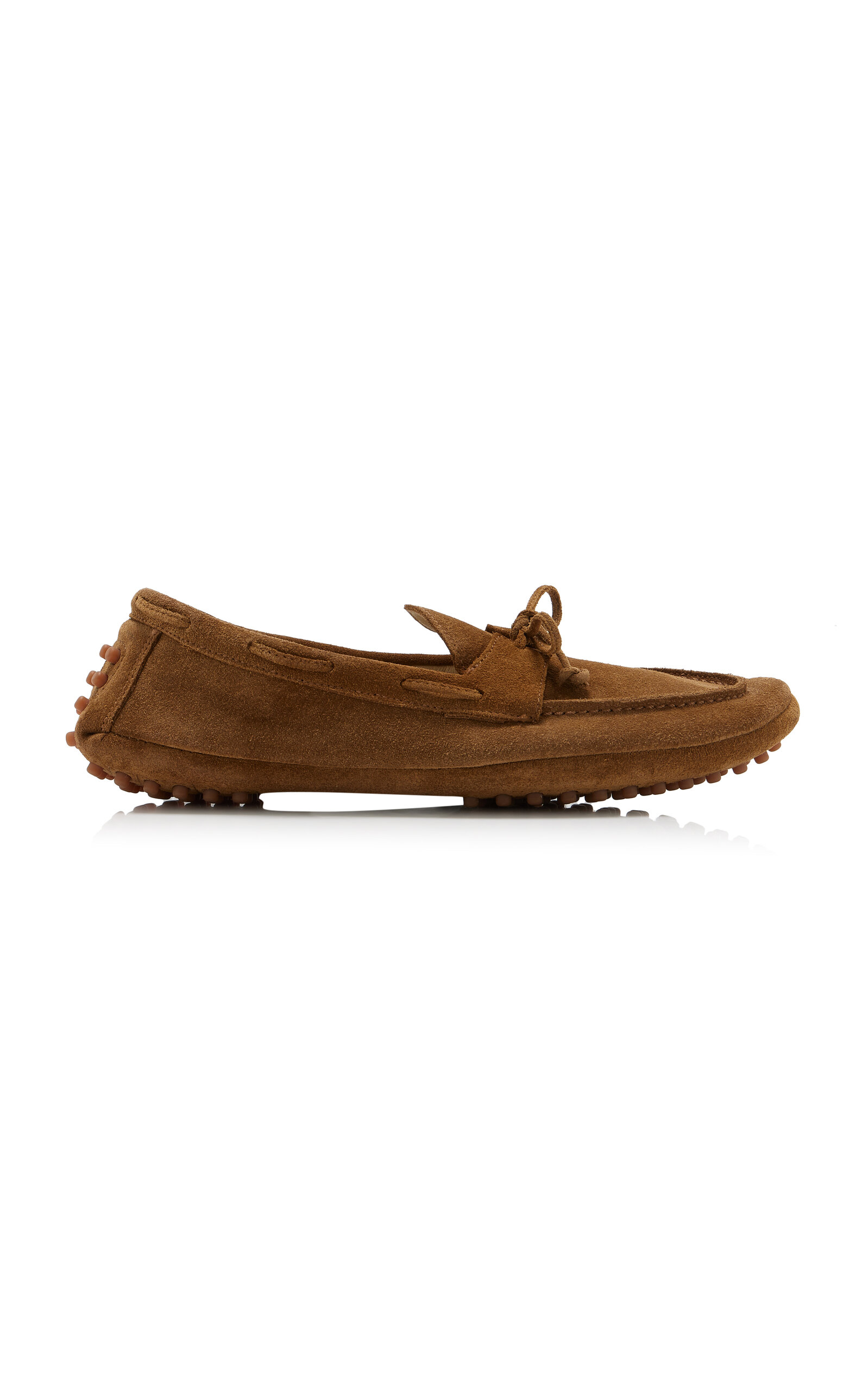 Shop Le Monde Beryl Suede Driver Boat Shoes In Taupe