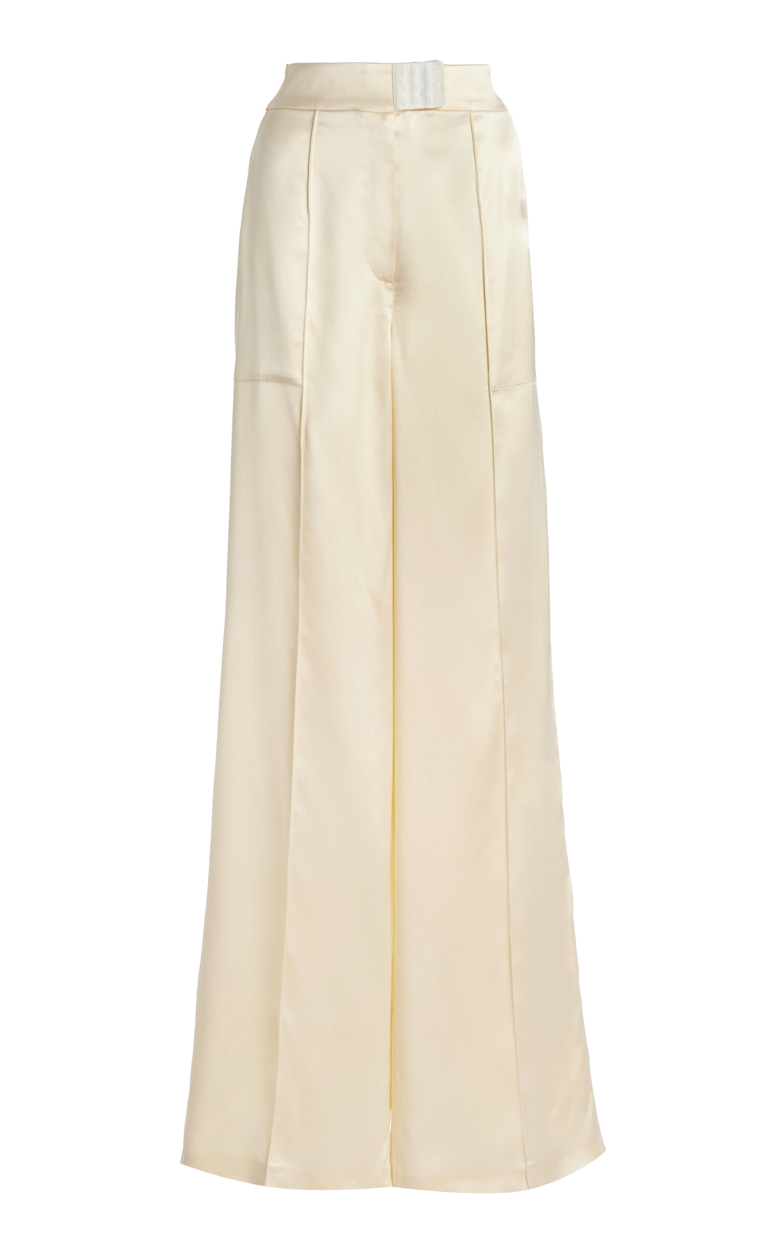 Shop Bevza Bra-closure Trousers In Ivory