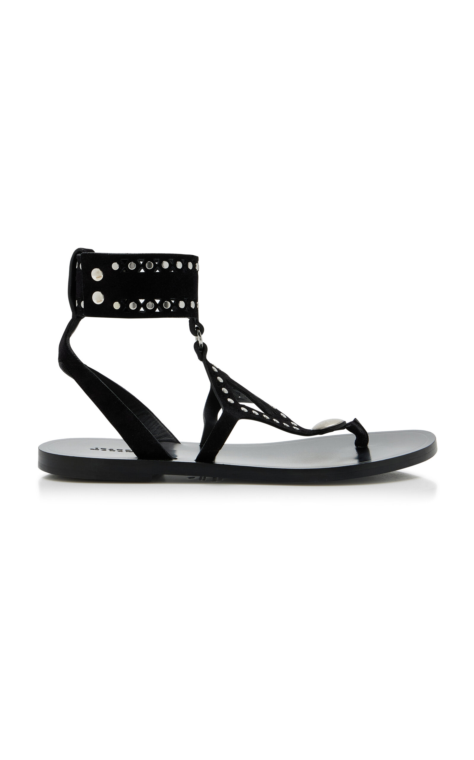 Isabel Marant Black Leather Flip-flop Sandals