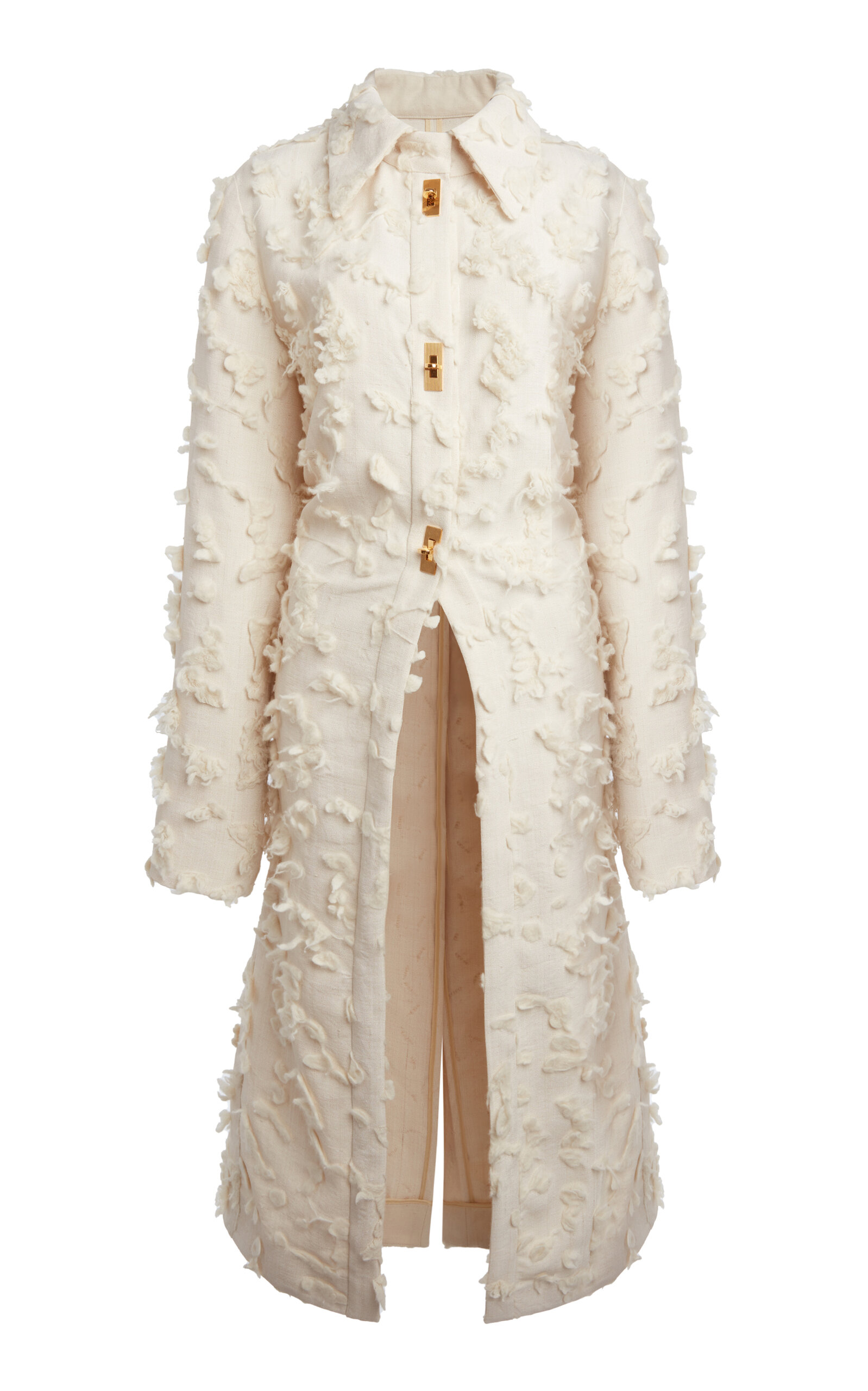 Givenchy Pleated Open-back Coat In Neutral