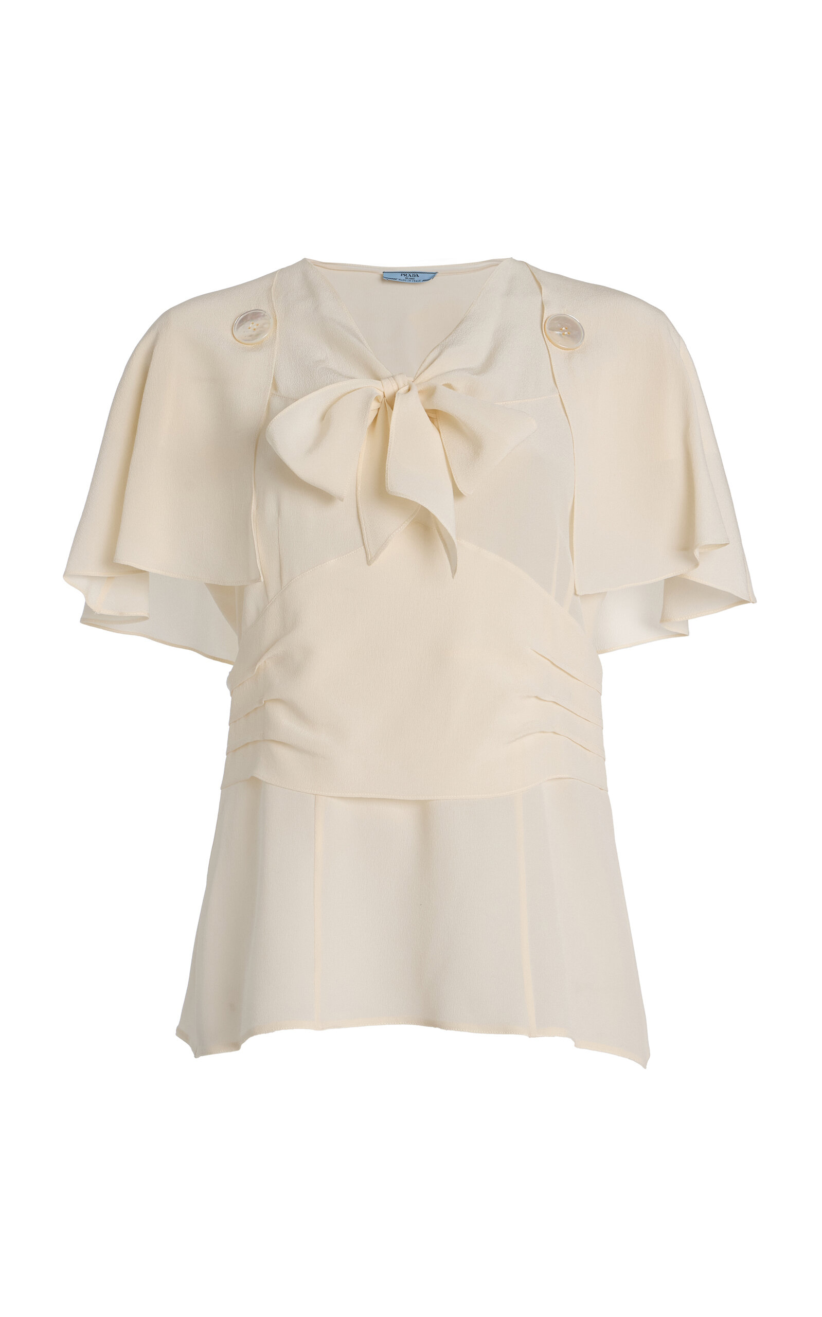 Prada Marocain Silk Top - Women's Clothing