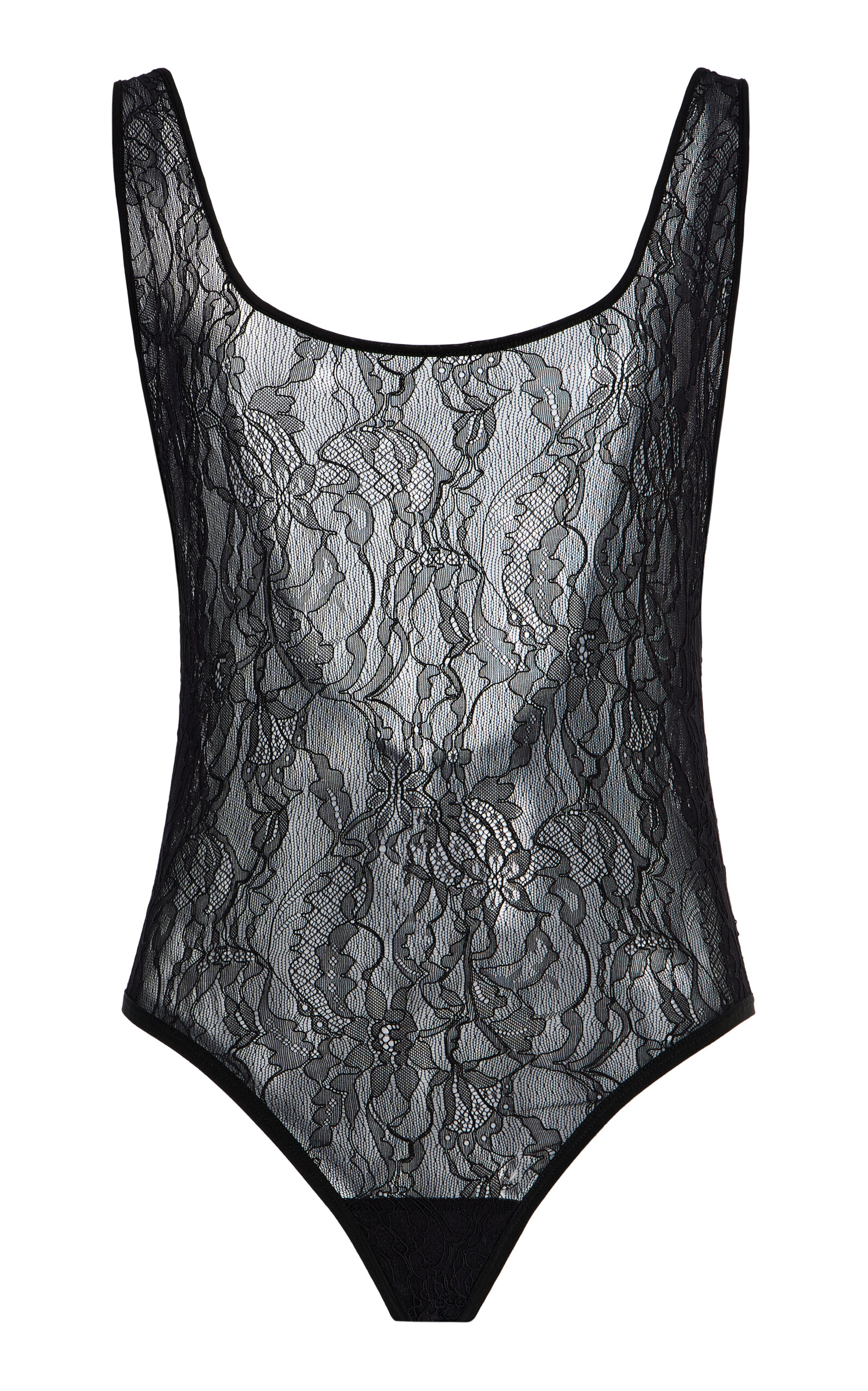 Wardrobe.NYC Lace Tank Bodysuit - Black - Women's Clothing