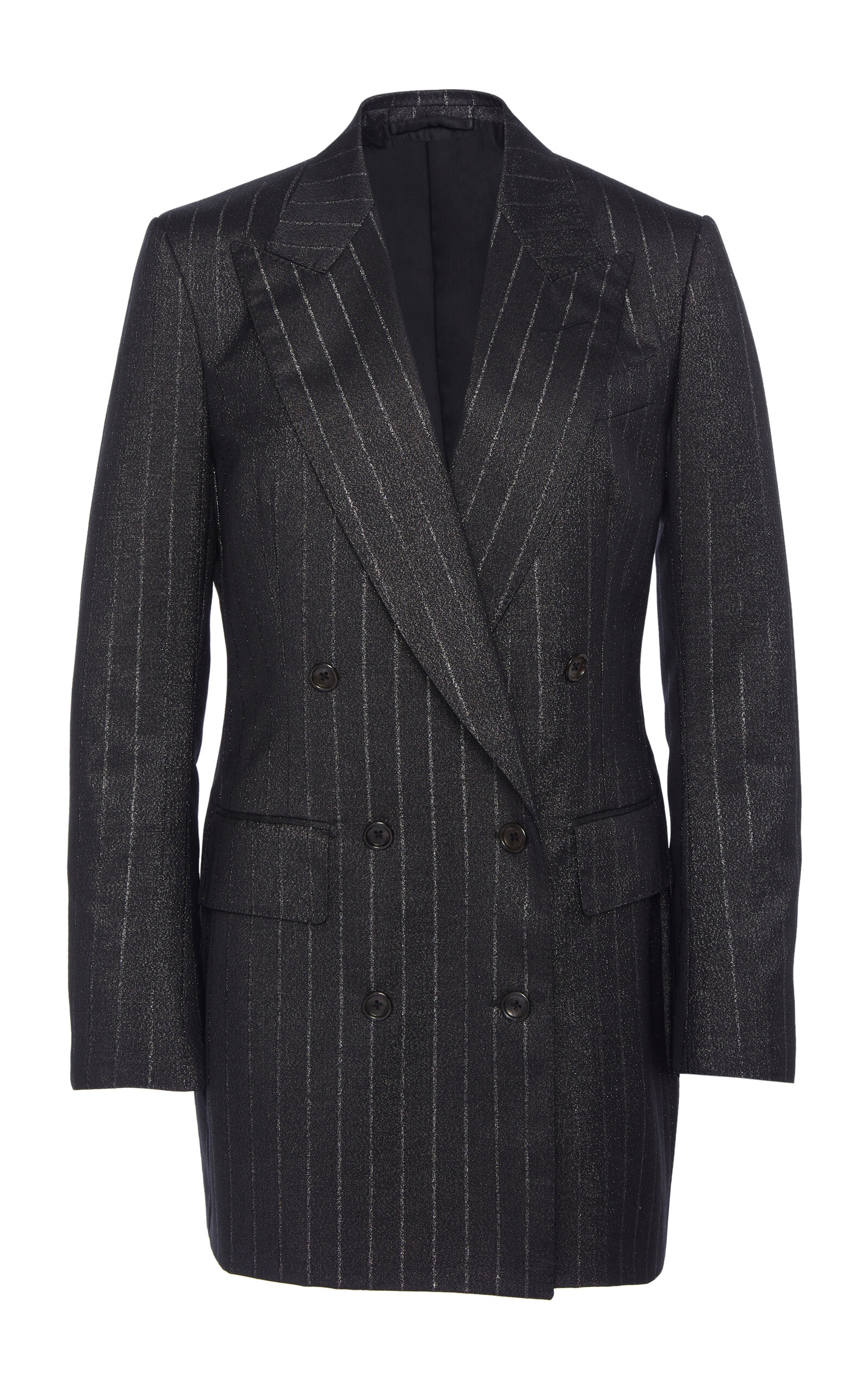 Tom Ford Metallic Stripe Wool Flannel Blazer In Stripe