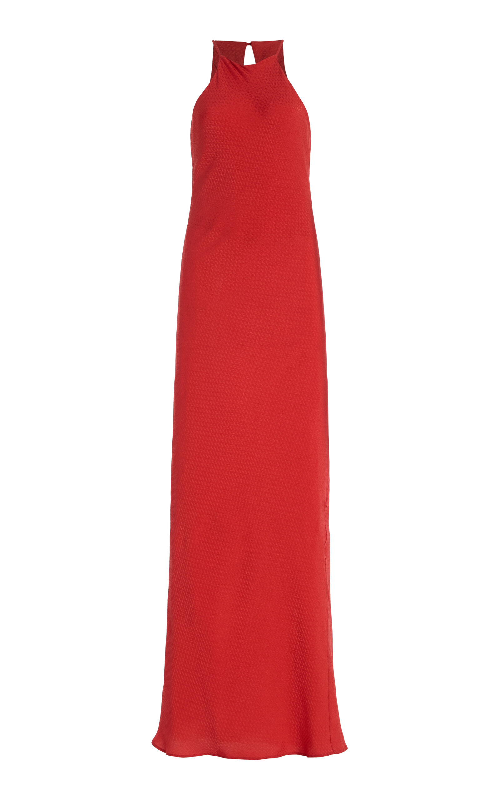 The Martha Checked-Silk Maxi Dress