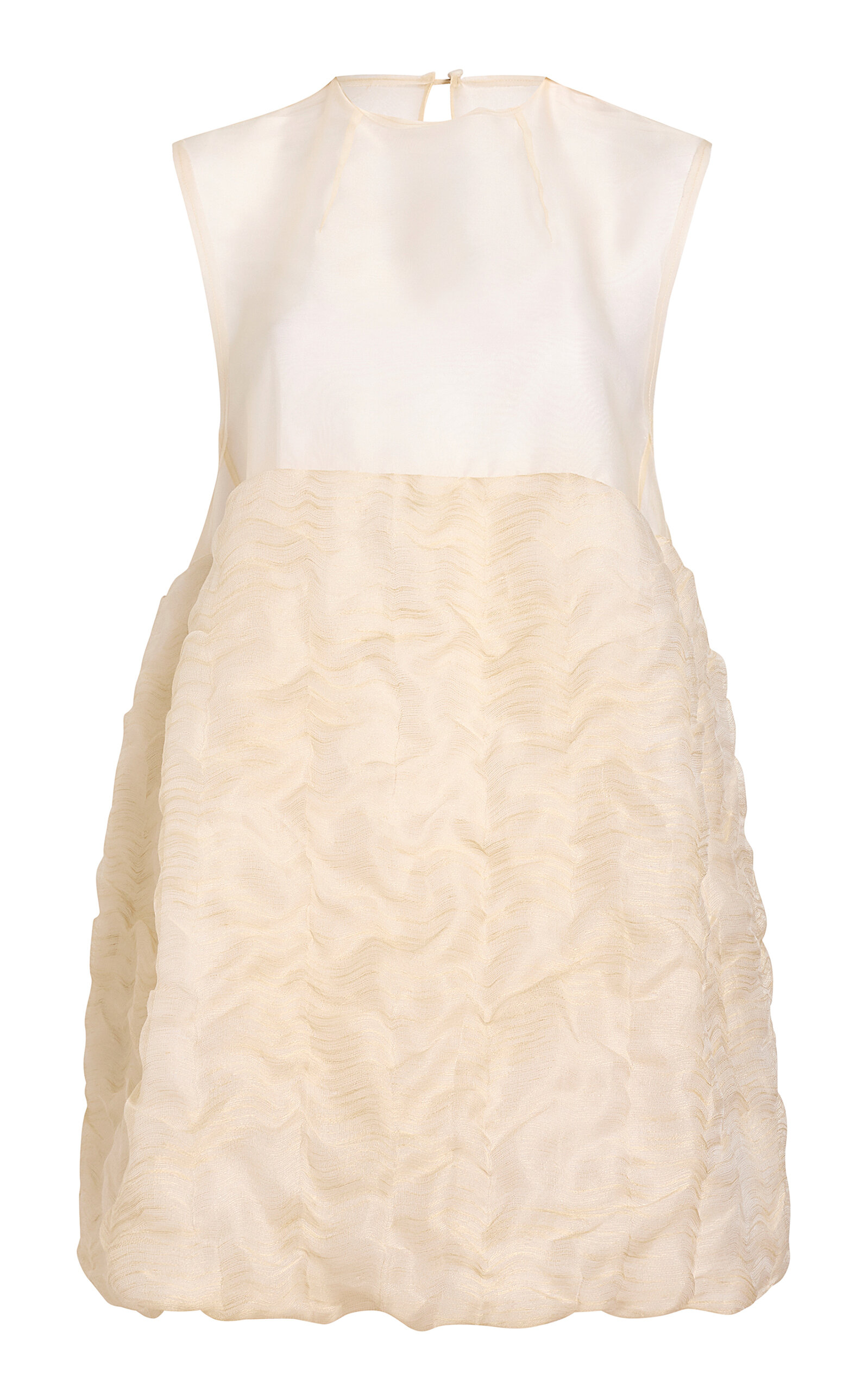 Khaite Blair Linen-Silk Gauze Mini Dress