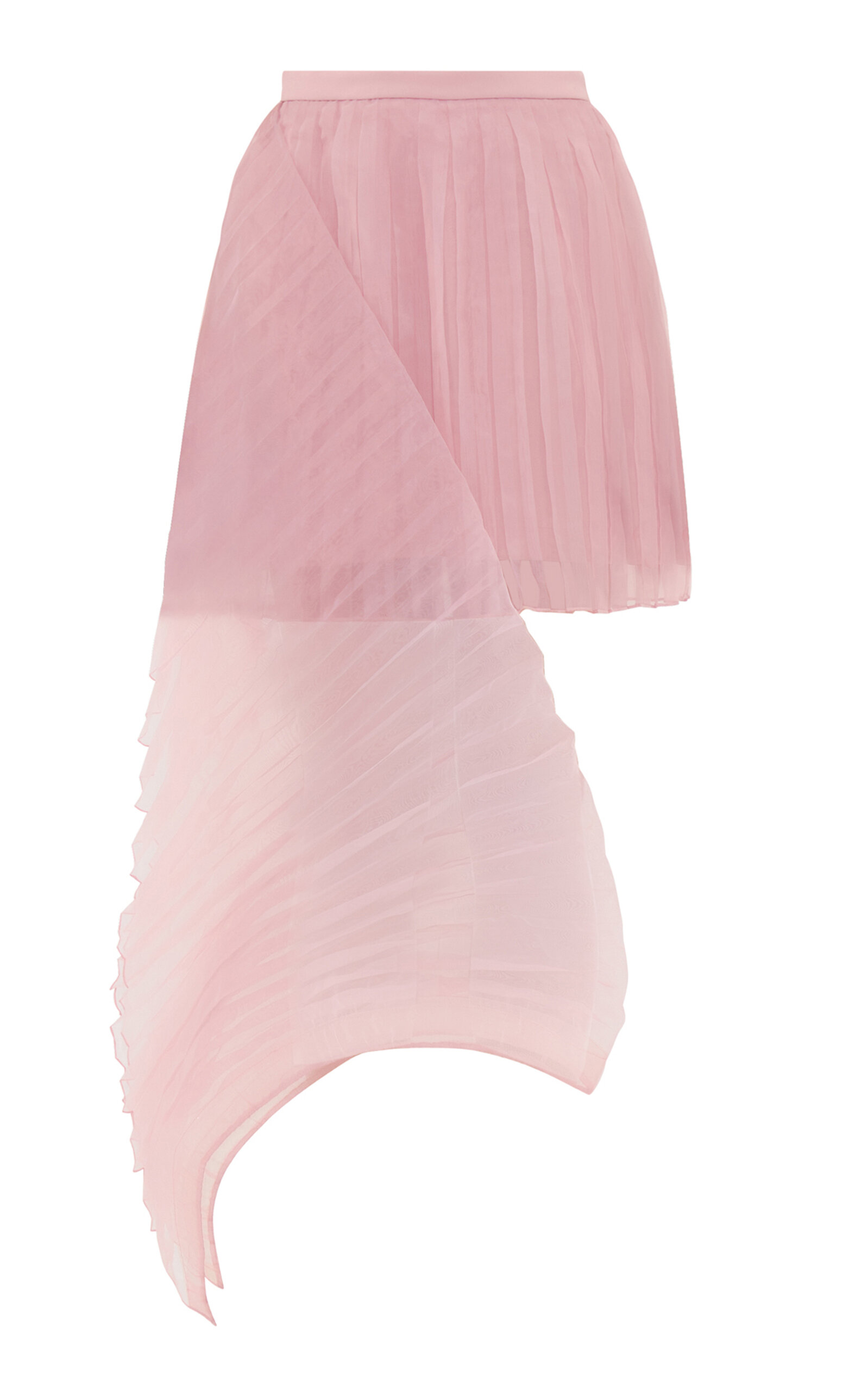 Andrea Iyamah Ime Asymmetric Pleated Organza Mini Skirt