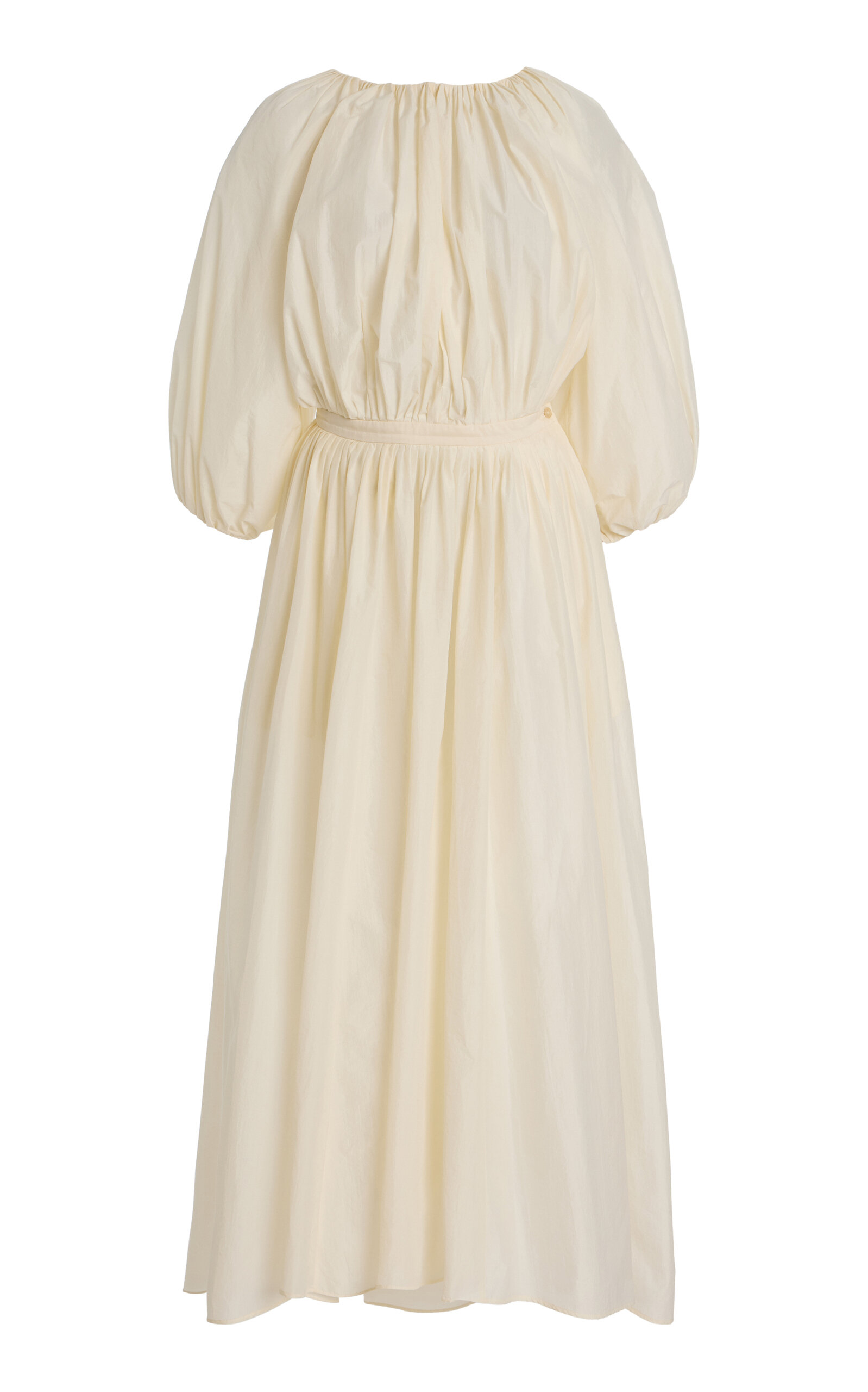 Philosophy di Lorenzo Serafini Gathered Poplin Maxi Dress - Ivory