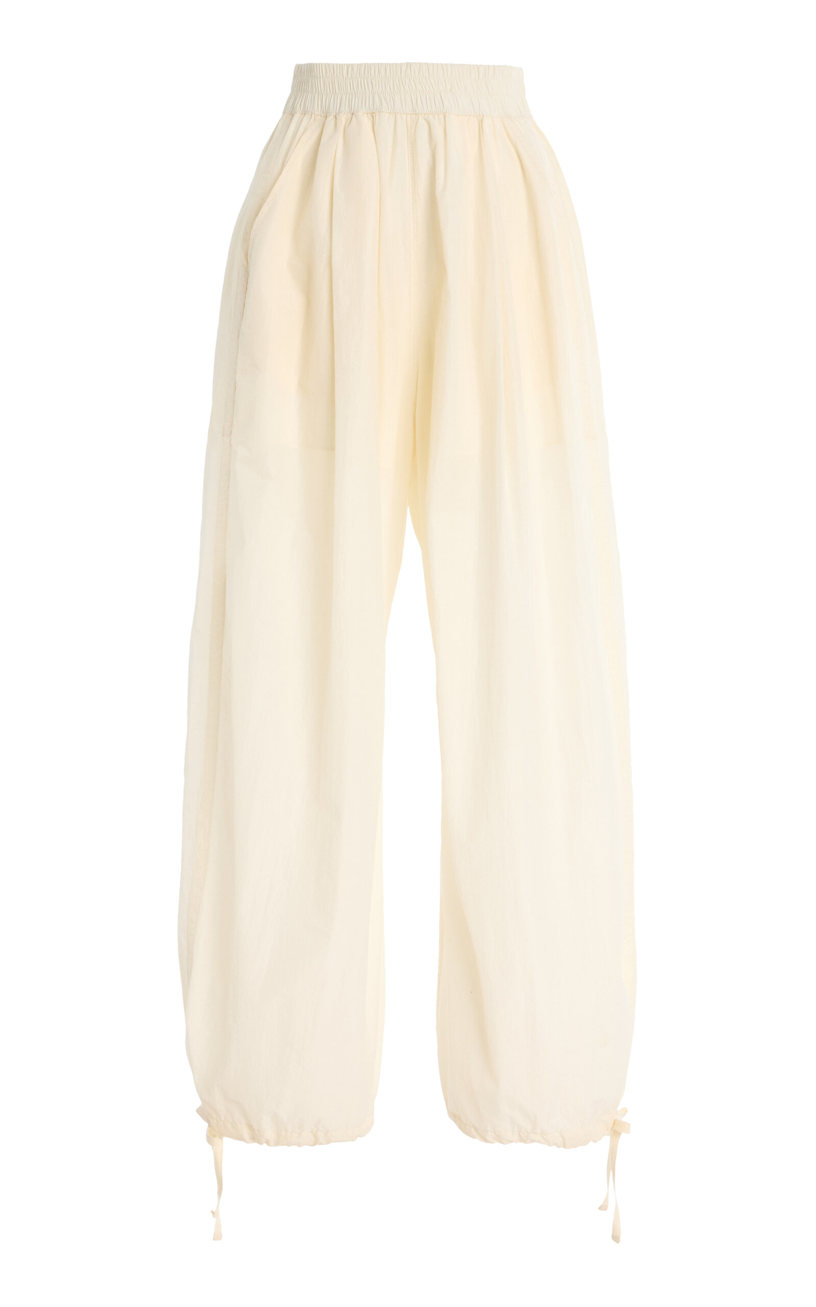 Philosophy Di Lorenzo Serafini Drawstring Nylon Pants In Ivory
