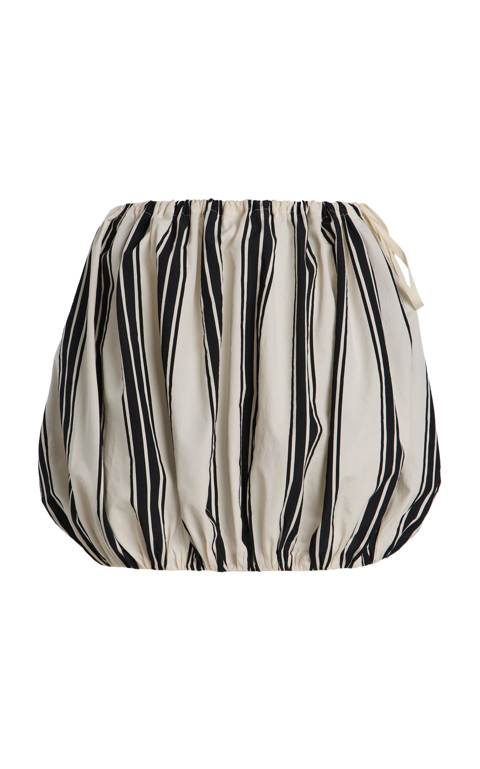 Striped Cotton-Blend Mini Skirt