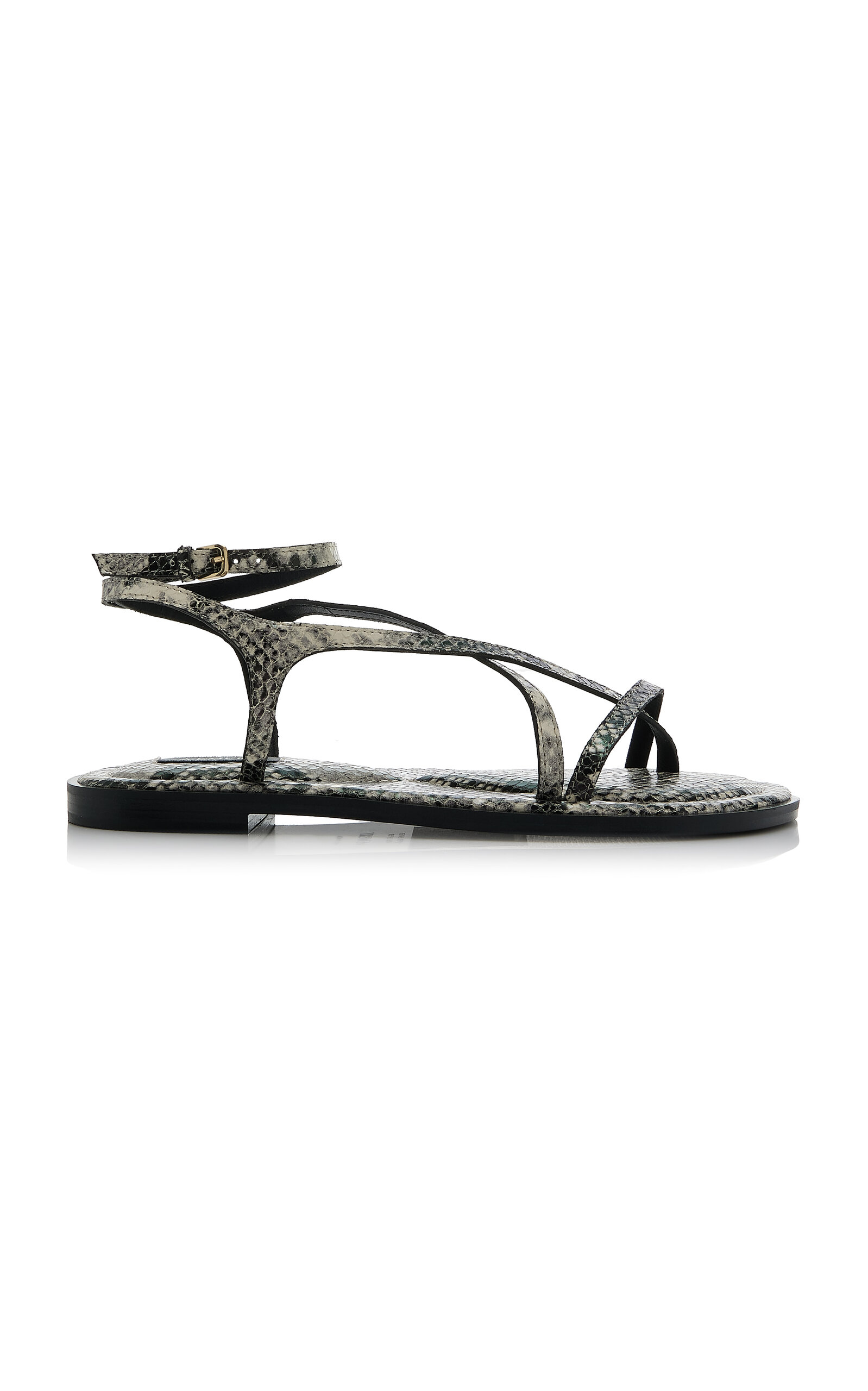 A.Emery Edna Snake-Effect Leather Sandals
