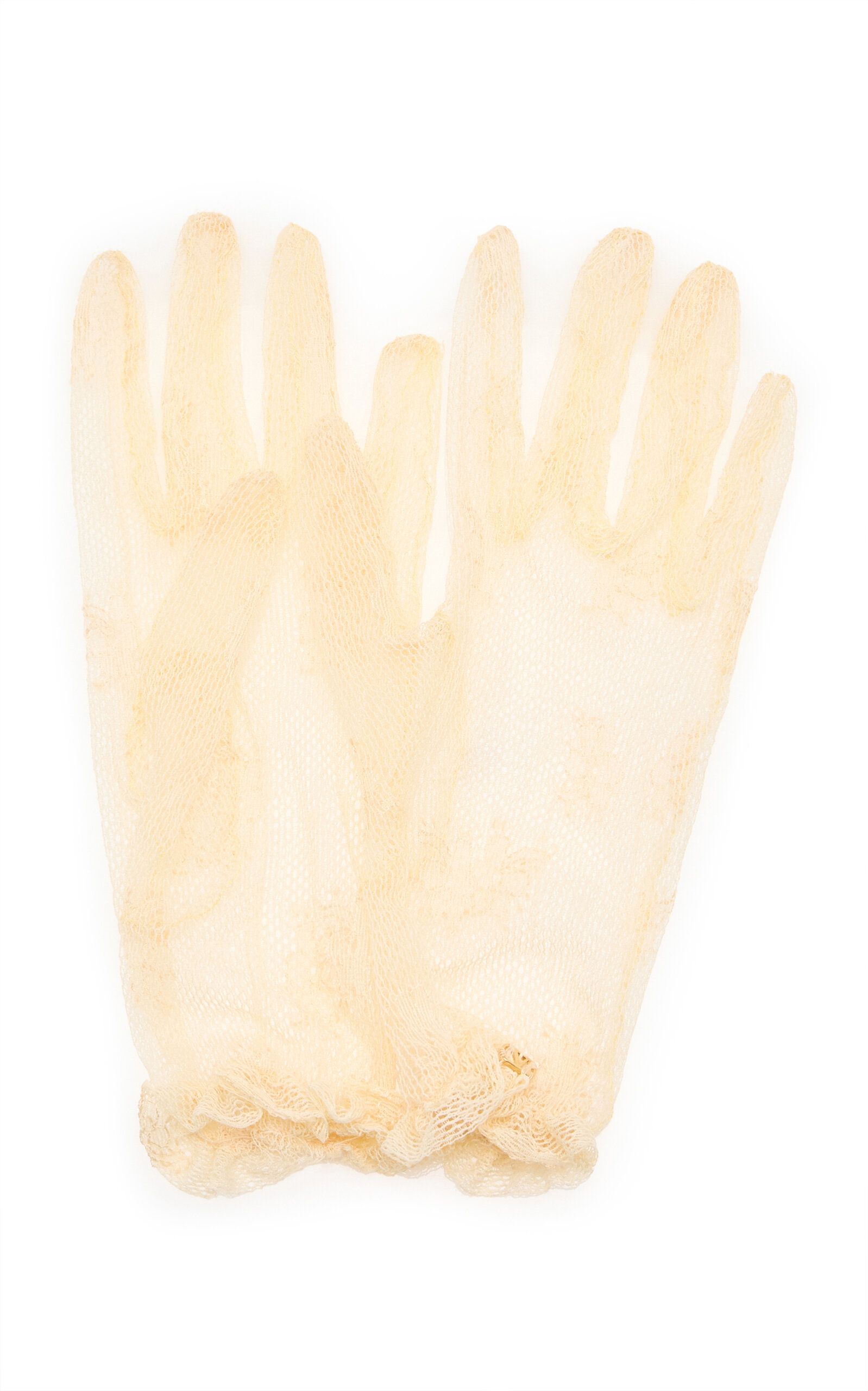 Valentino Ruched Lace Gloves