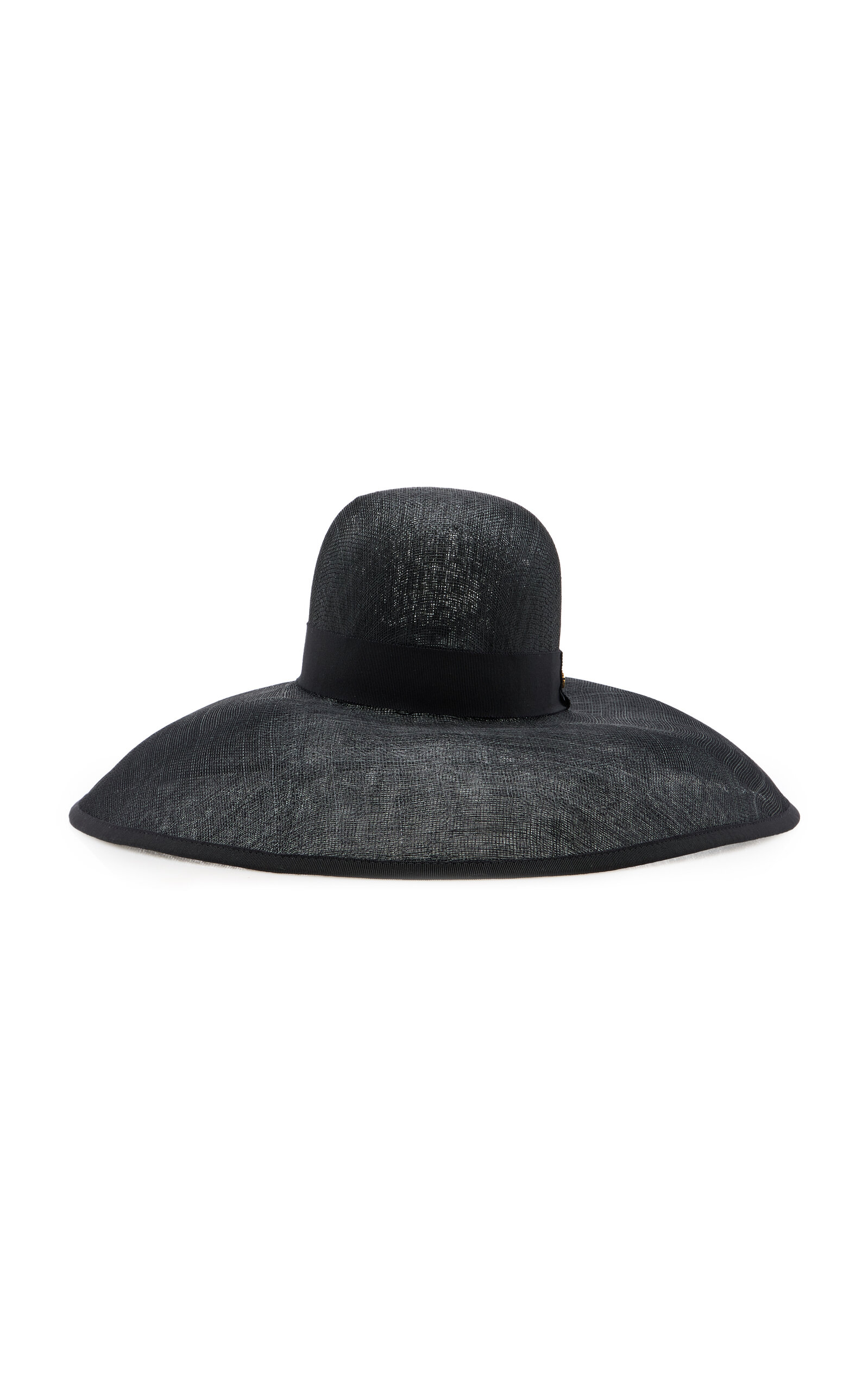 Valentino Large Woven Hat In Black