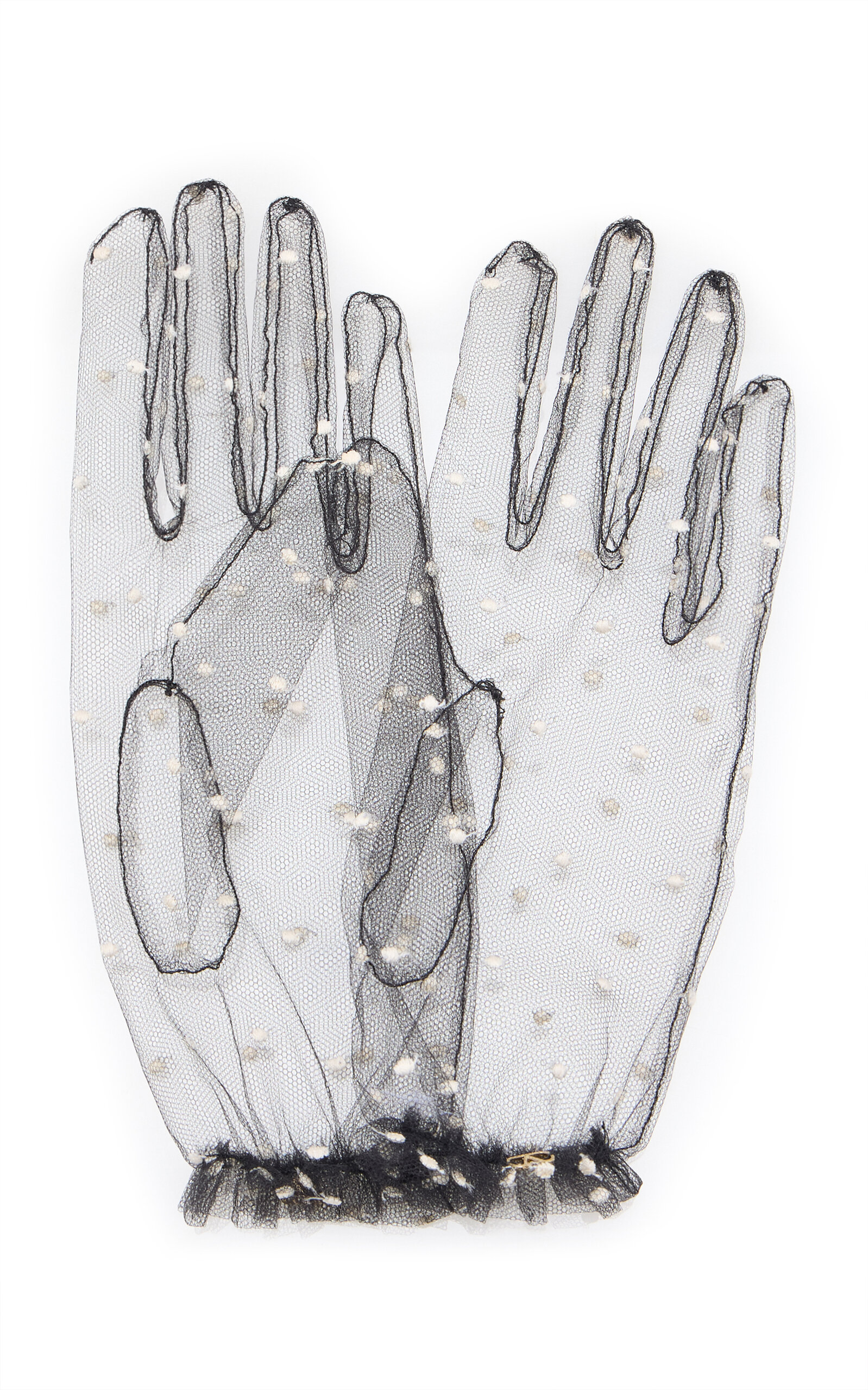 Valentino Garavani Ruched Lace Gloves