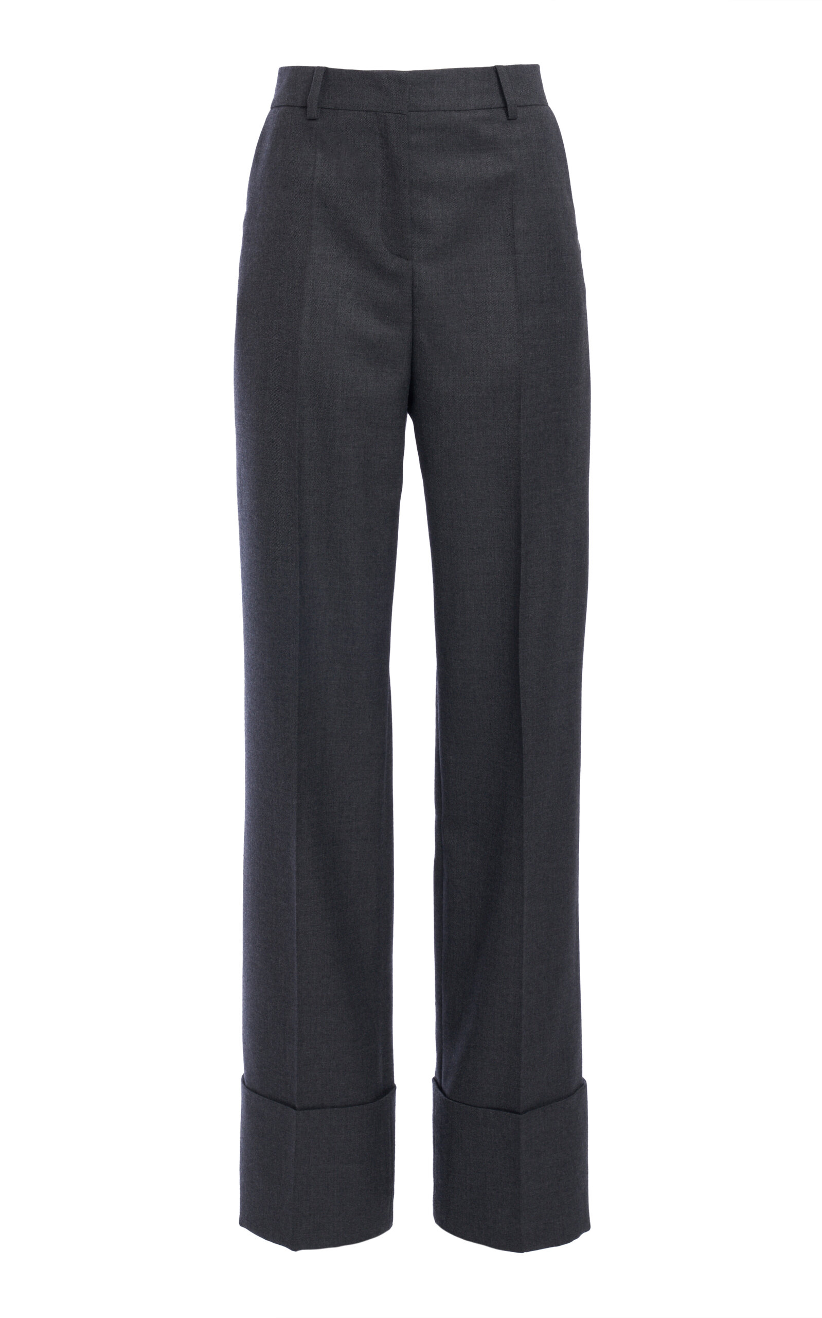 Valentino Garavani Cuffed Virgin-Wool Straight-Leg Pants