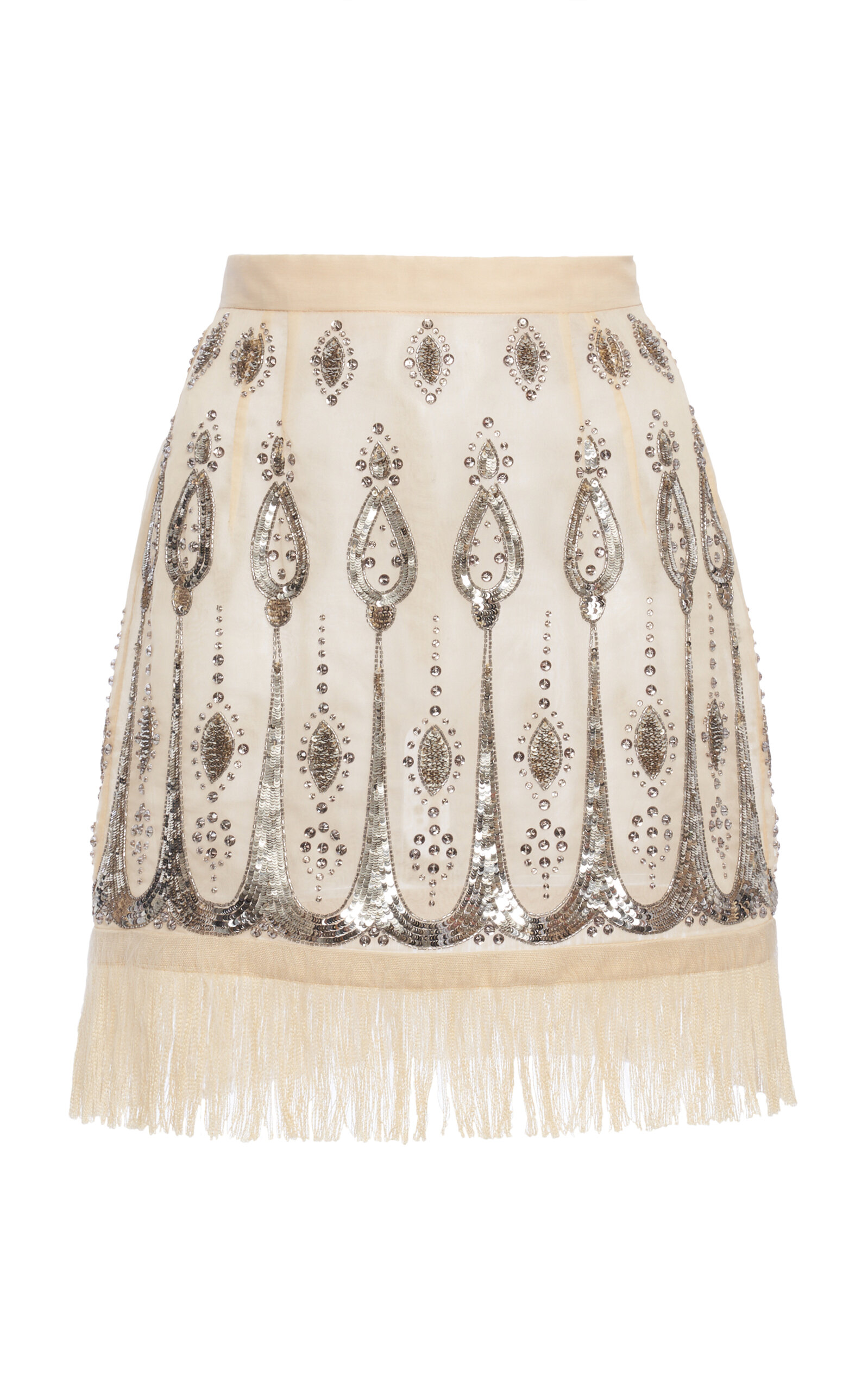 Valentino Embroidered Organza Mini Skirt