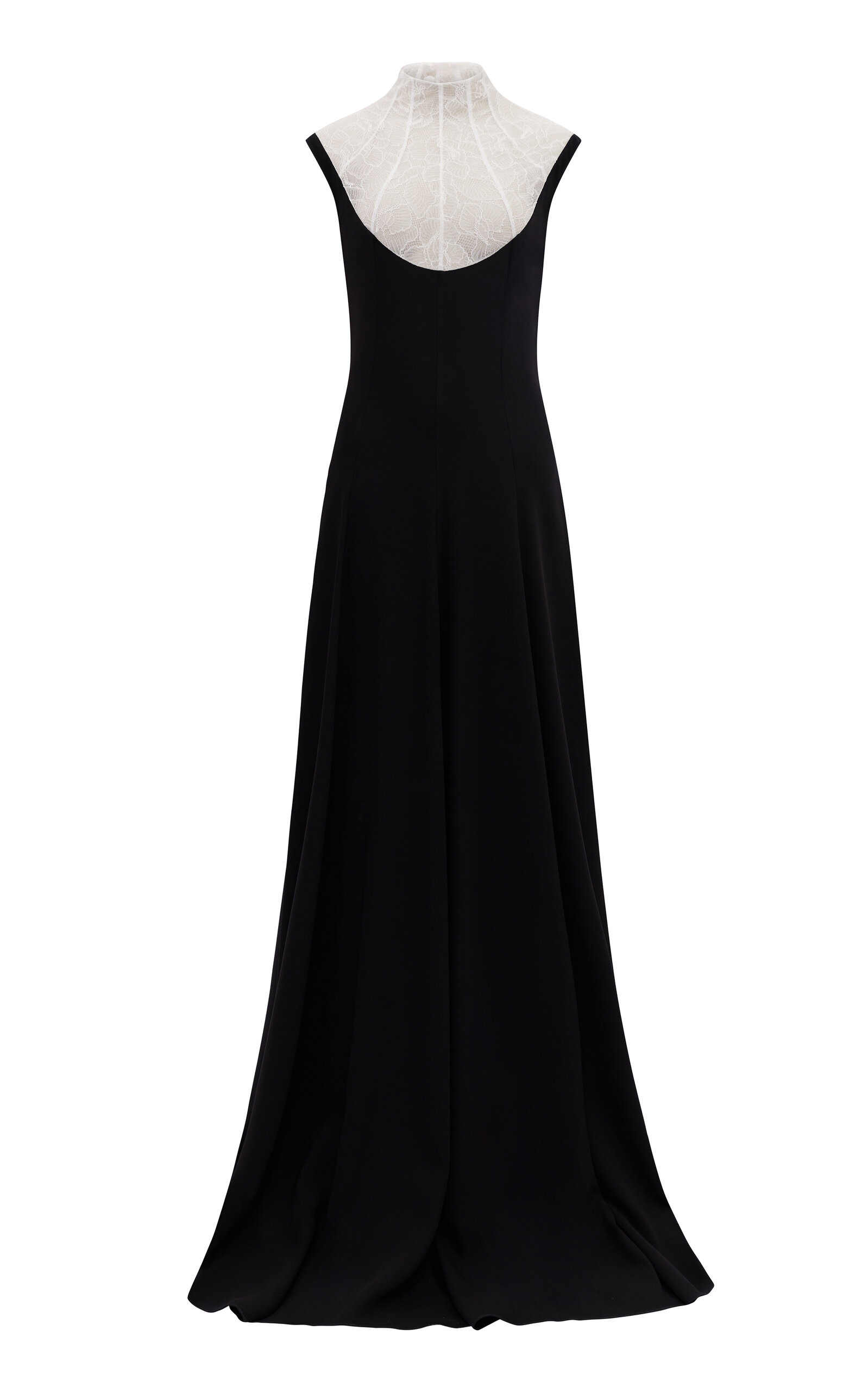 Harithand Marella Lace-Detailed Silk-Crepe Maxi Dress