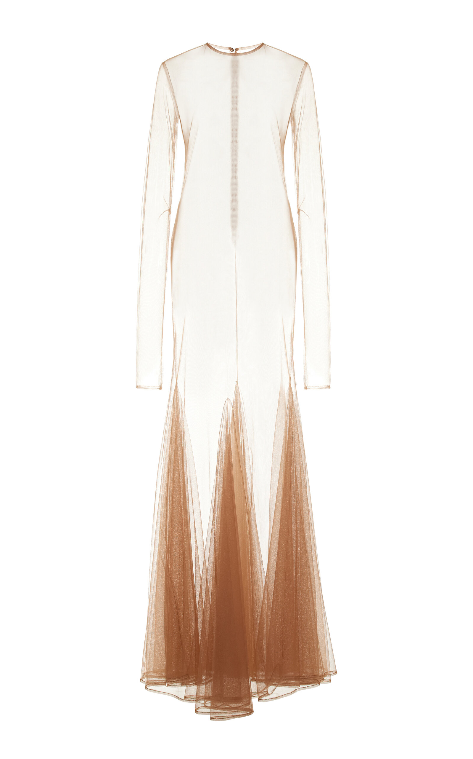 Kamperett Violette Tulle Sheath Dress - Nude