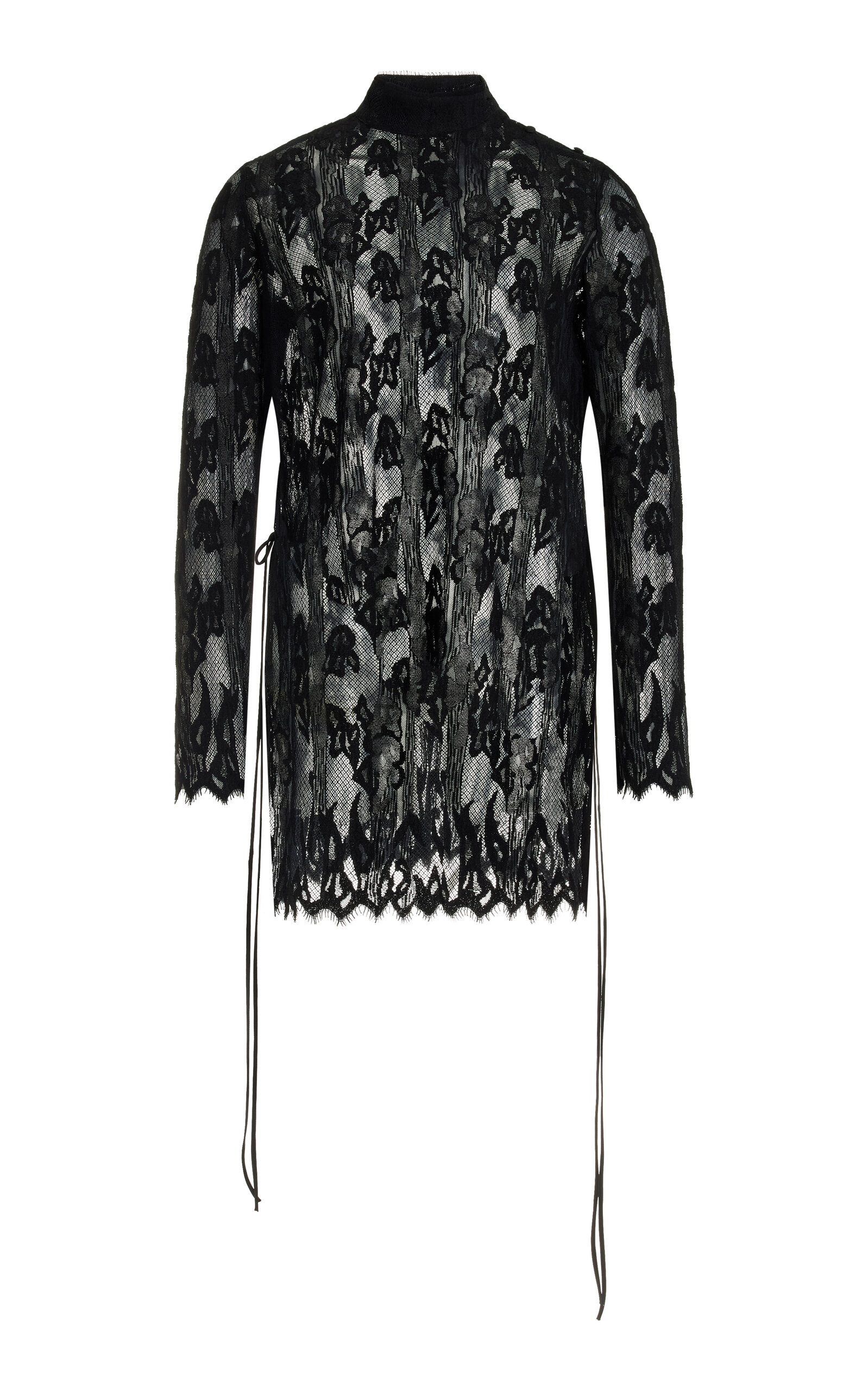 Kamperett Isabella Wool-Cotton Lace Tunic - Black