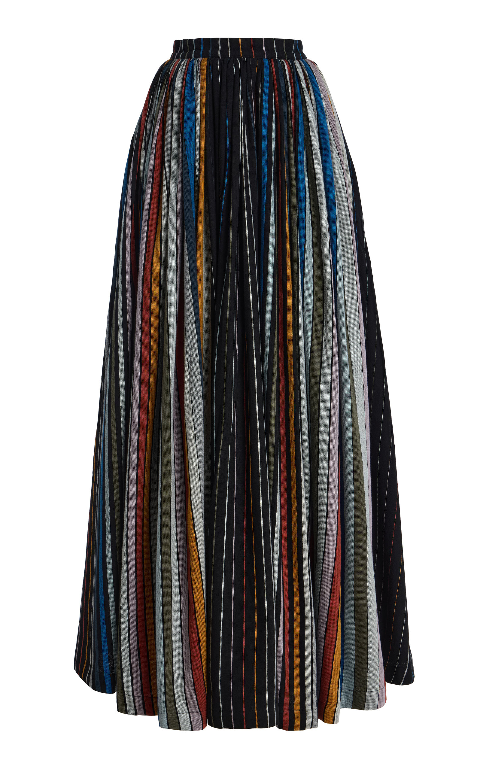 Marrakshi Life The Striped Cotton Puffer Skirt - Multi