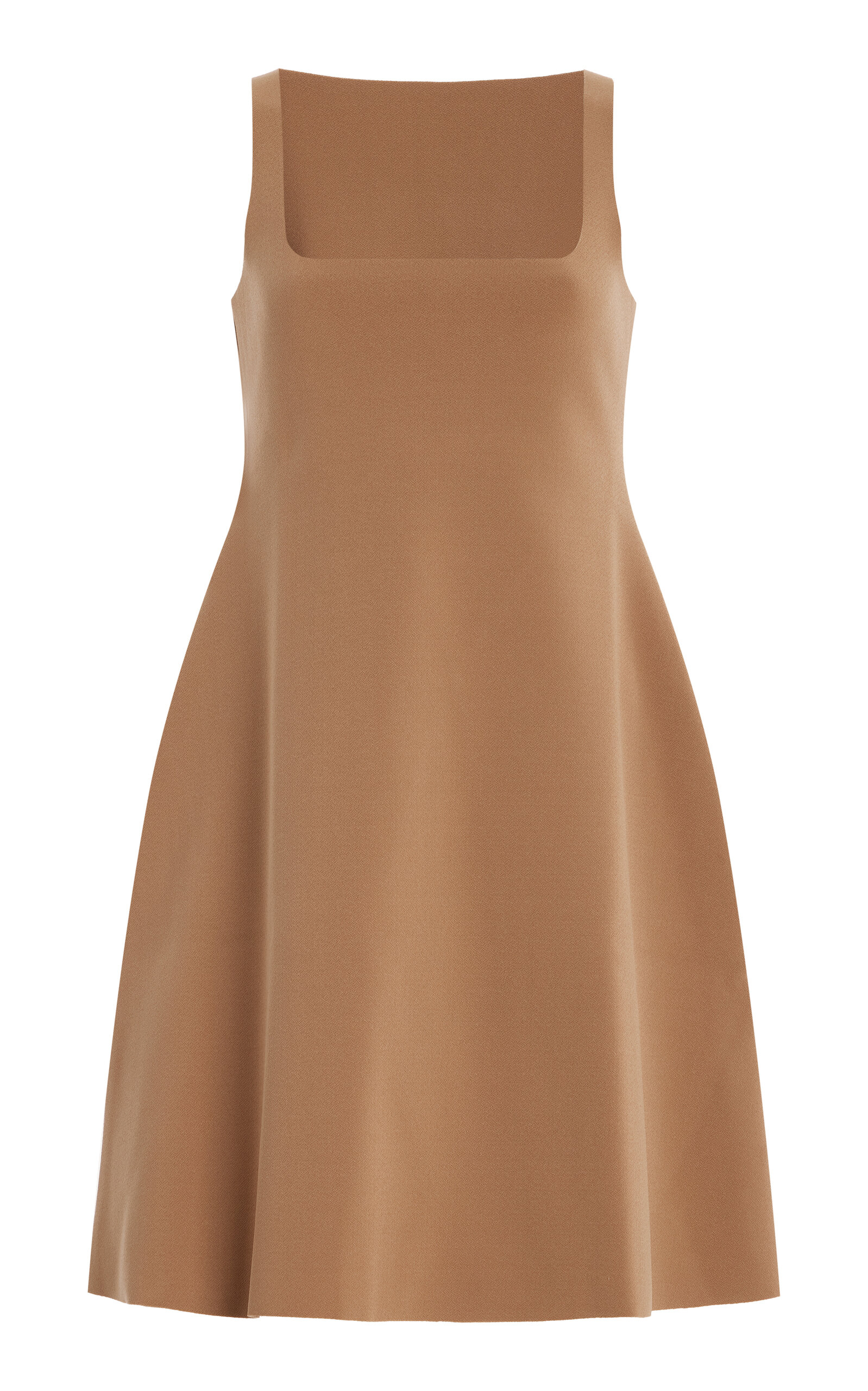 BIRROT Exclusive Lay3 Bonded Crepe Mini Dress - Brown