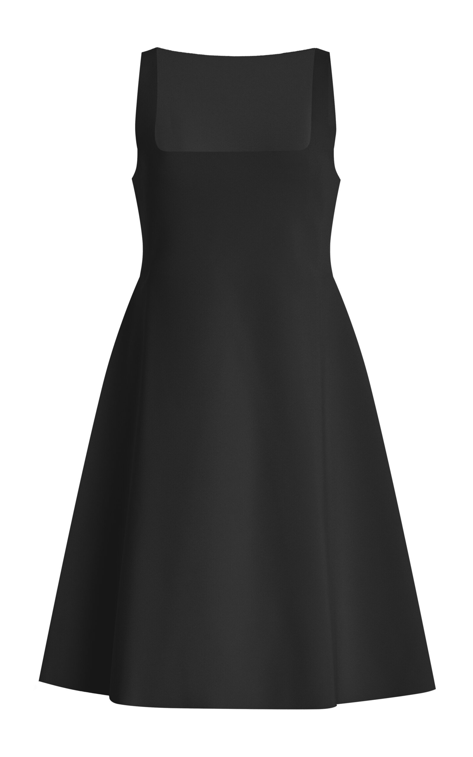 Birrot Exclusive Lay3 Bonded Crepe Mini Dress In Black