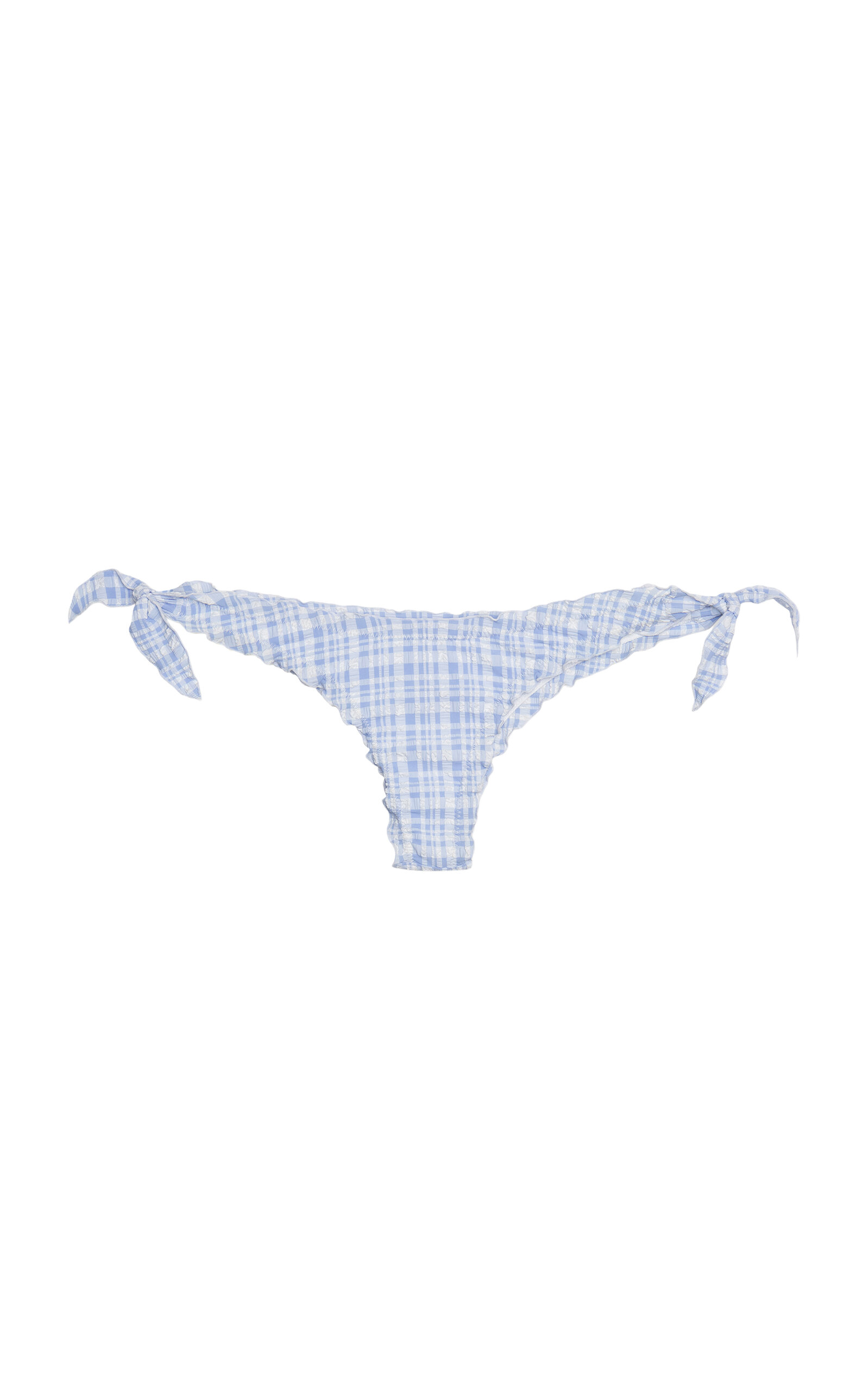 Exclusive Pippa Plaid-Seersucker Bikini Bottom