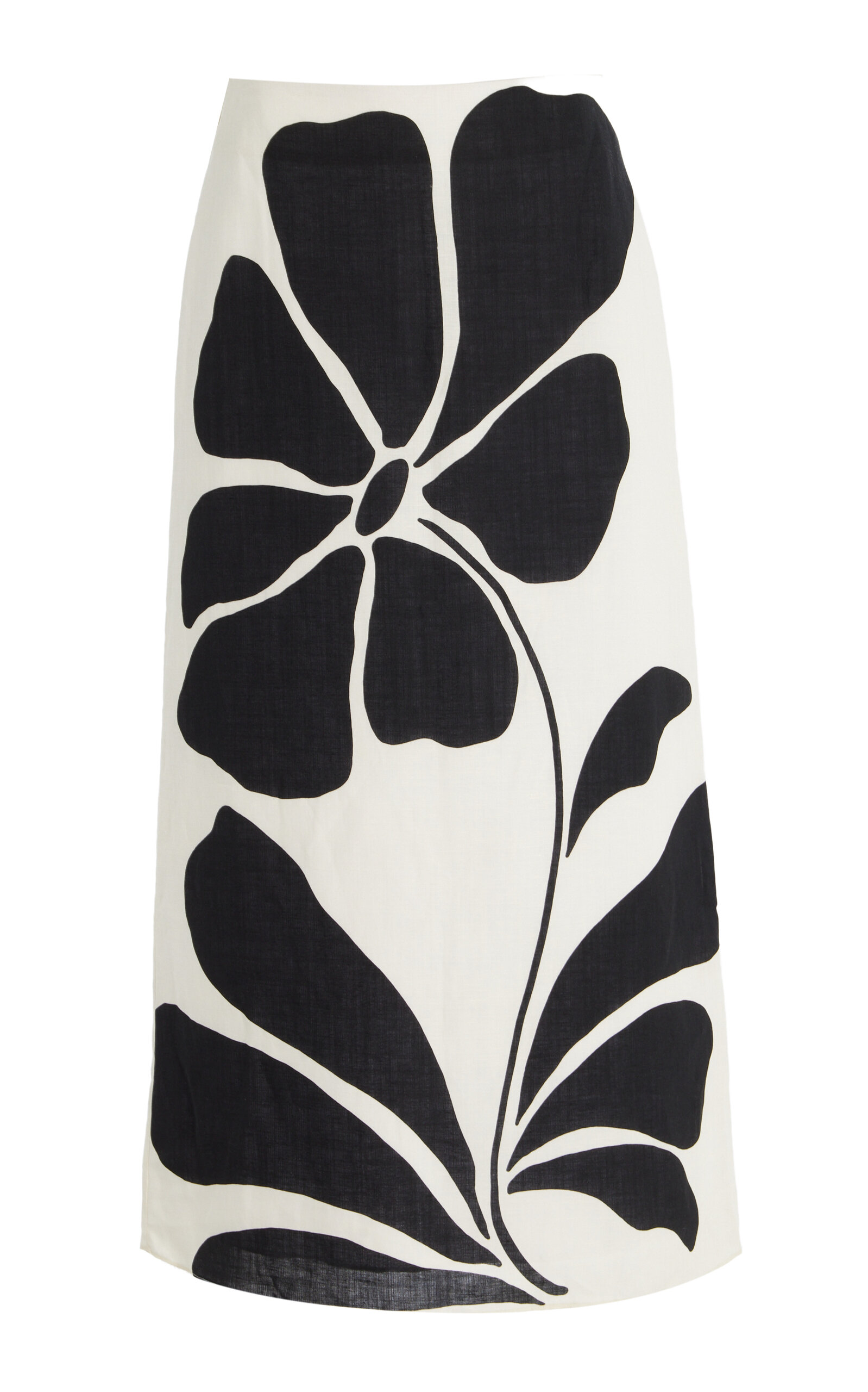 Cala de la Cruz Tua Linen Midi Skirt - Ivory - XS