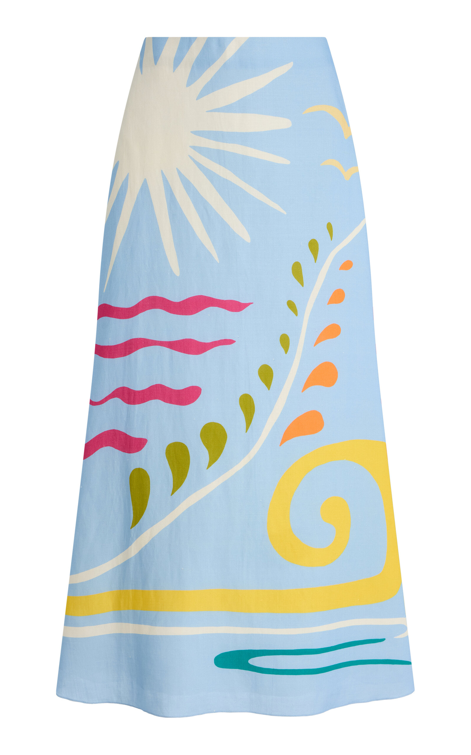 Exclusive Tua Linen Midi Skirt