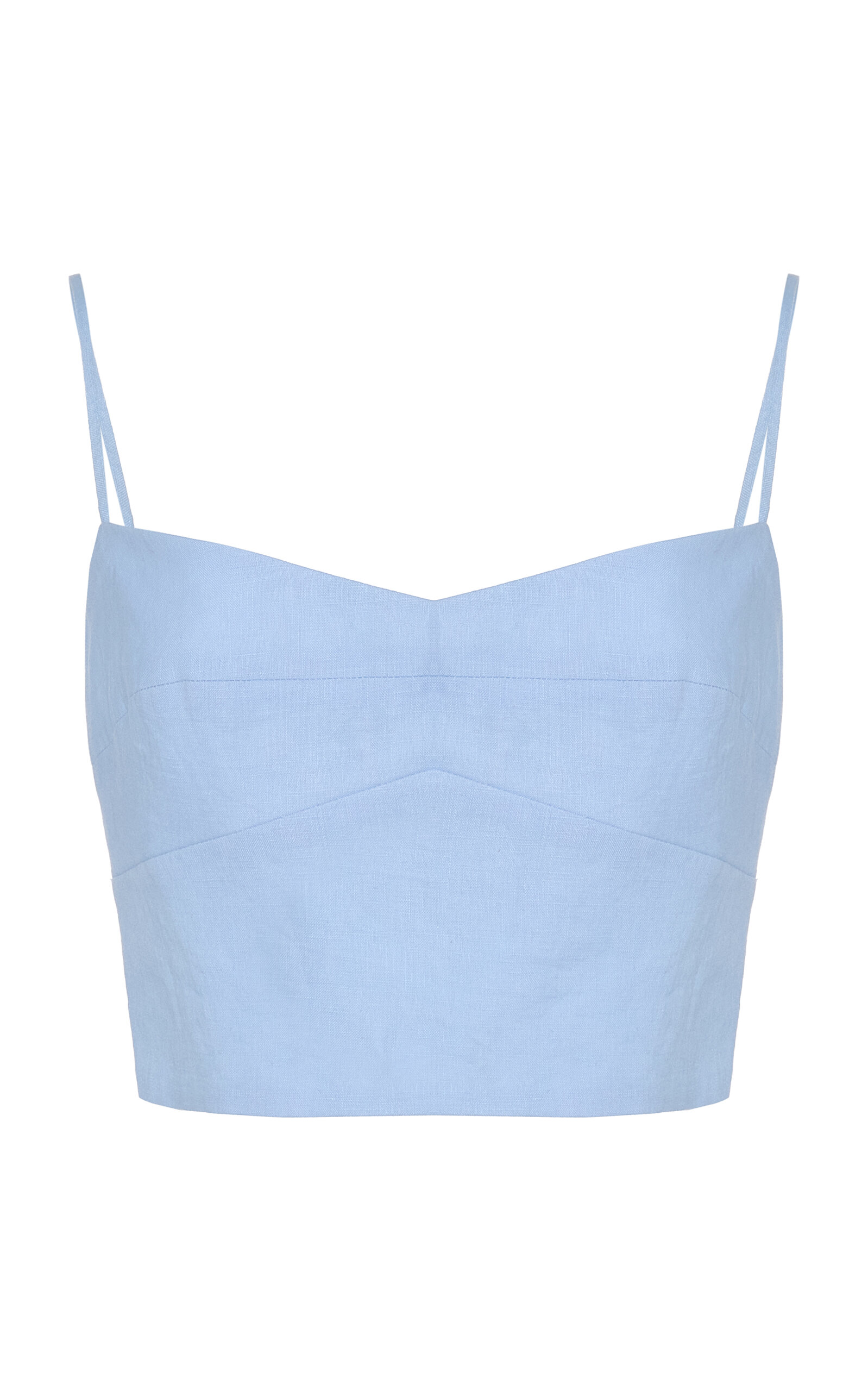 Exclusive Lorenzo Linen Crop Top