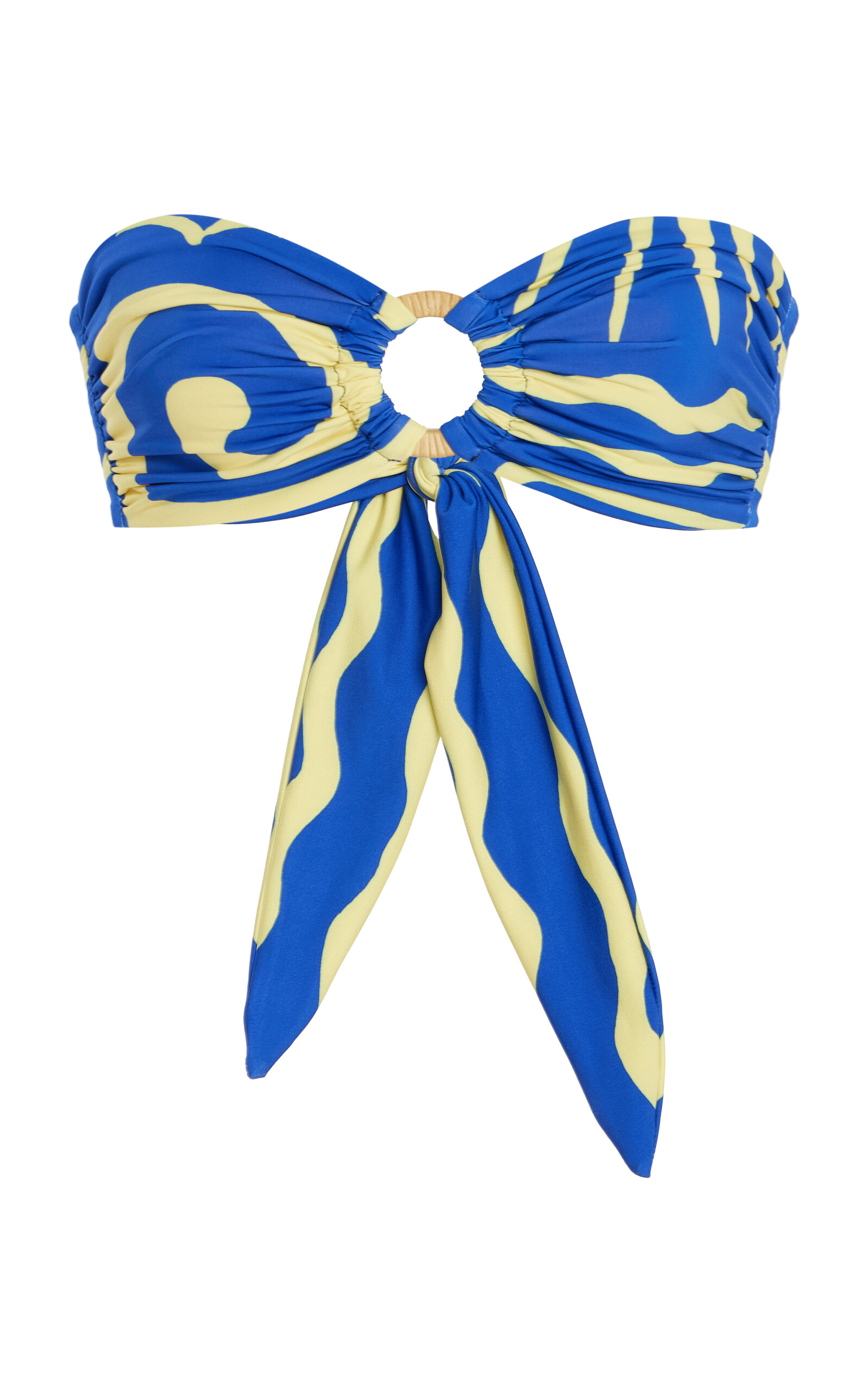 Cala de la Cruz Sandra Bandeau Bikini Top - Blue