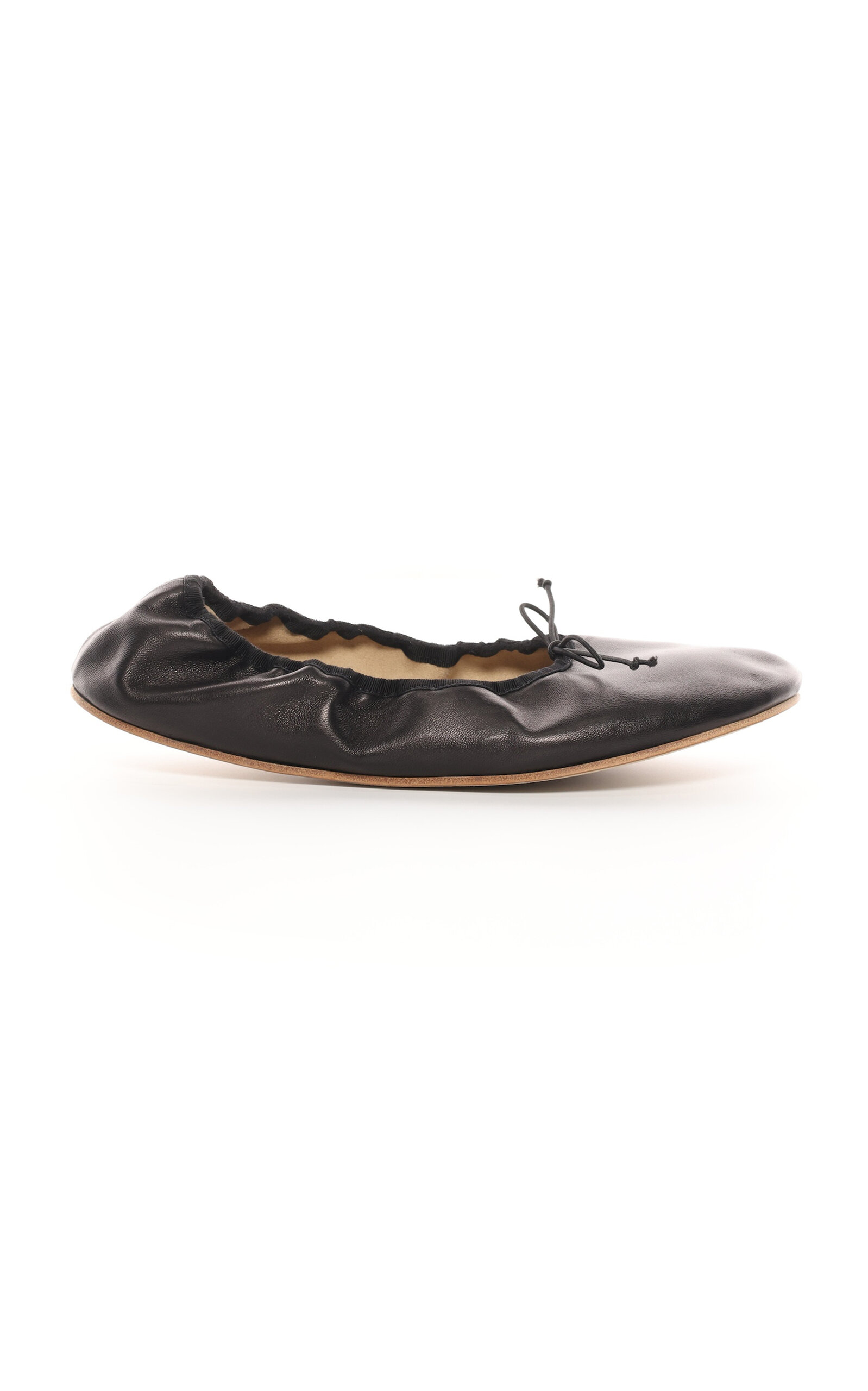 The Row Round Toe Ballet Flats With Bow Detail