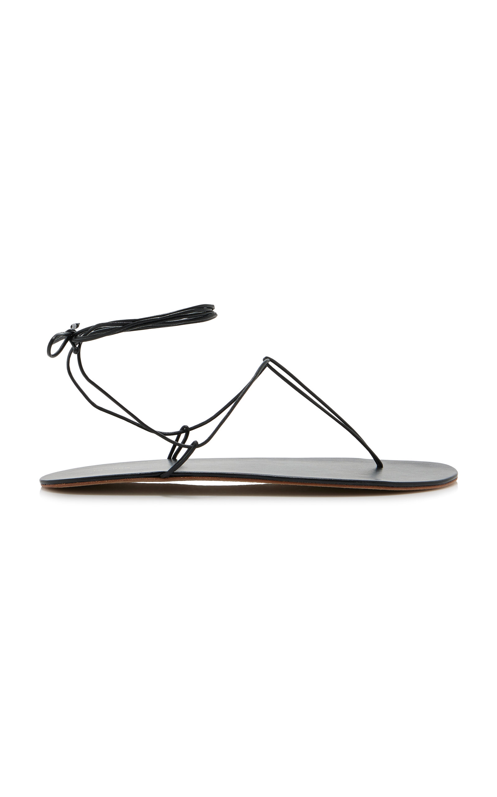 The Row Sara Lace-up Leather Thong Sandals