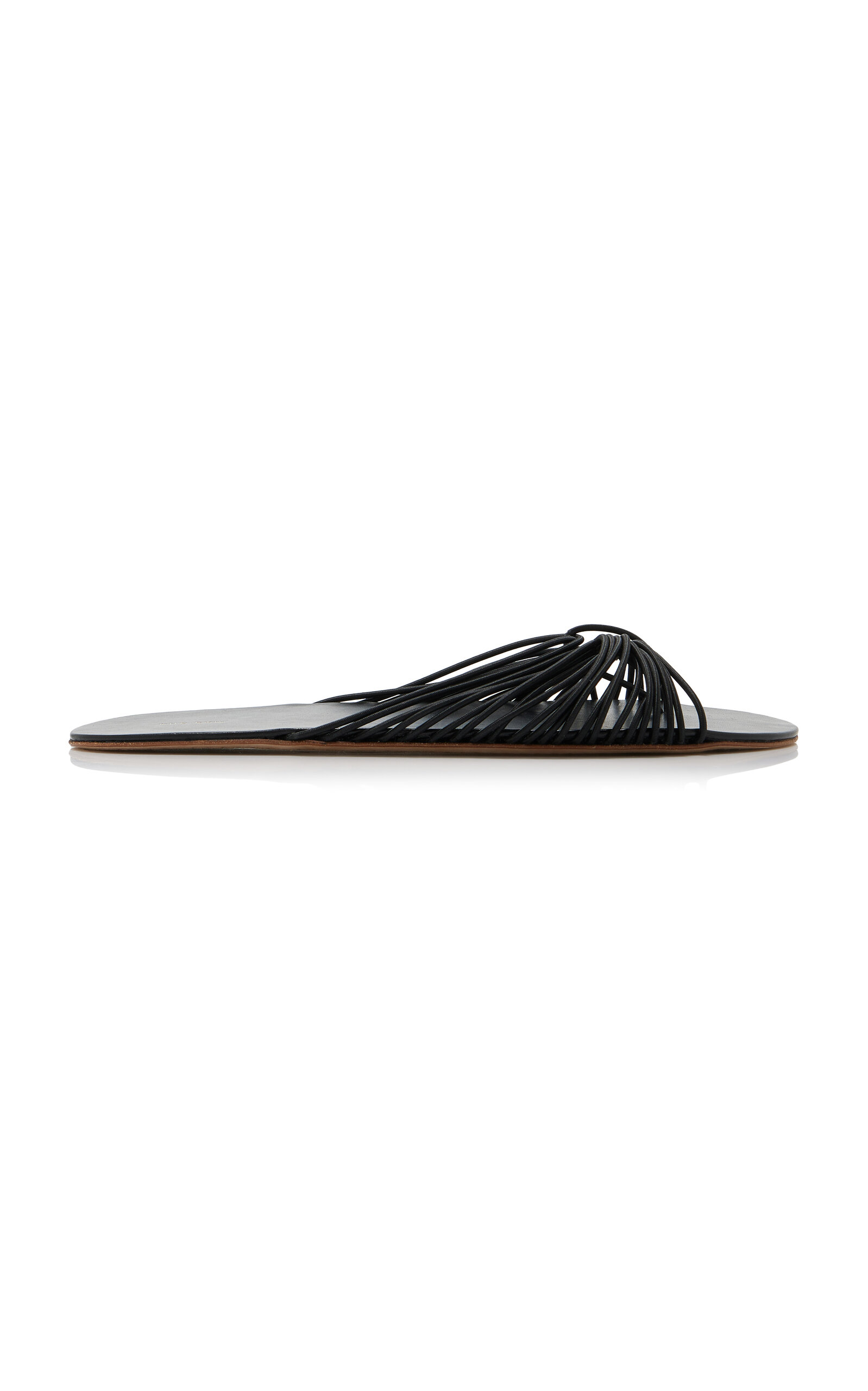 The Row Sara Flat Thong Slides In Black