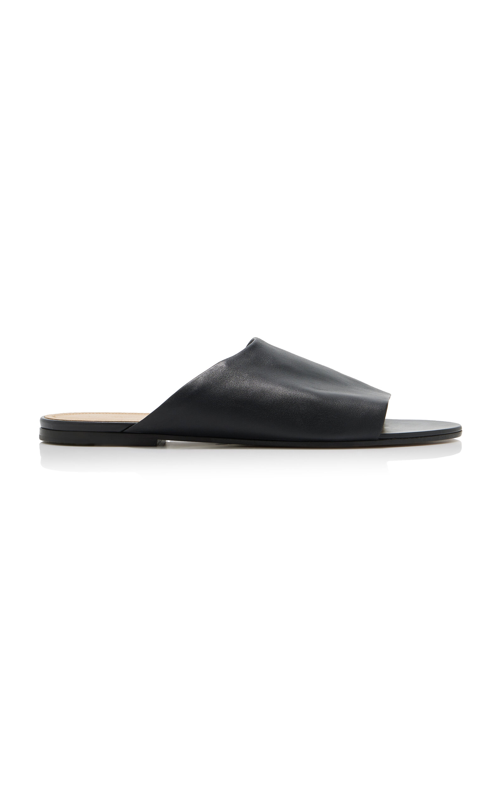 The Row Signum Leather Slide Sandals - Women's Shoes