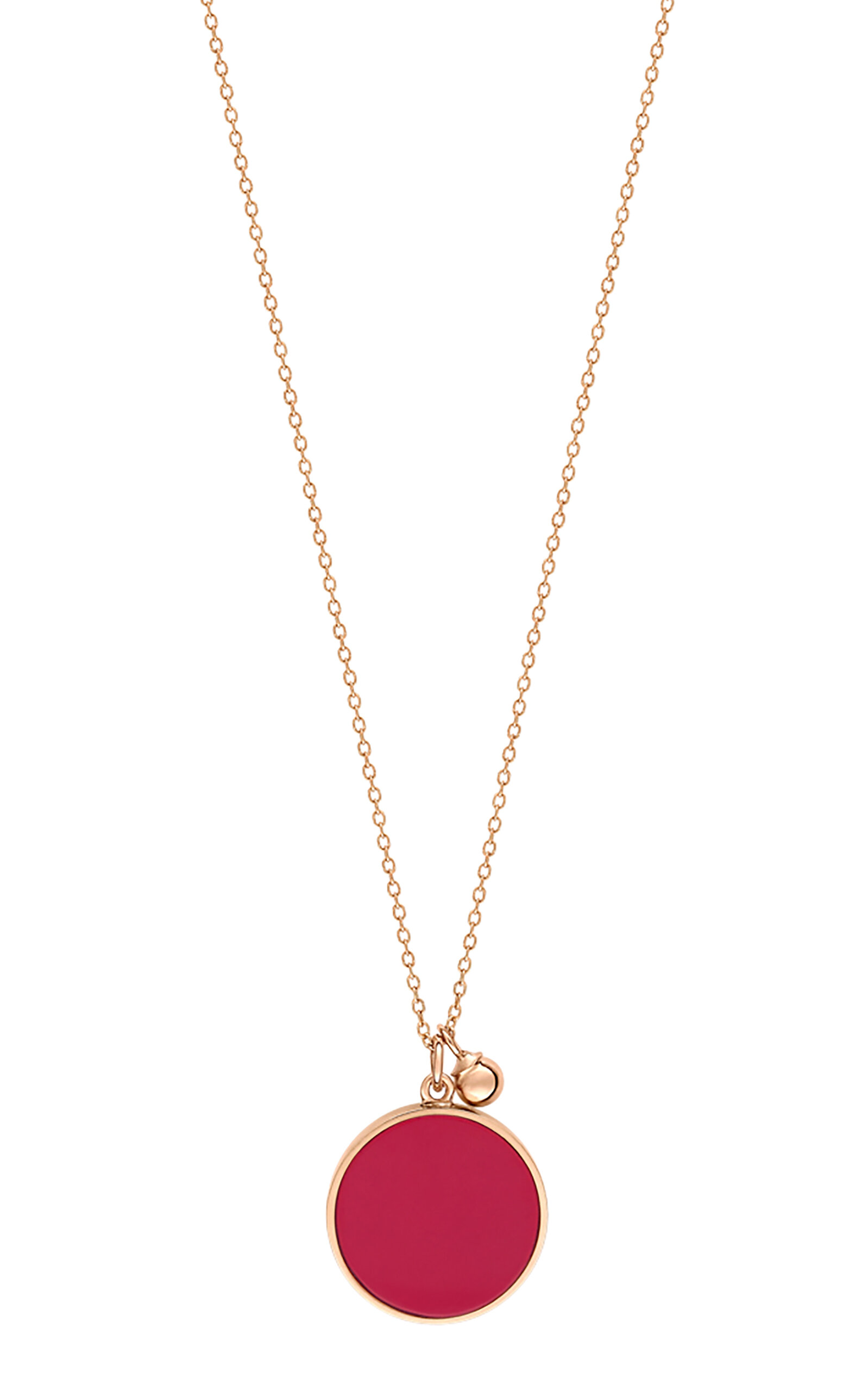 Ginette NY Ever 18K Rose Gold Coral Necklace - Red - OS - Moda Operandi