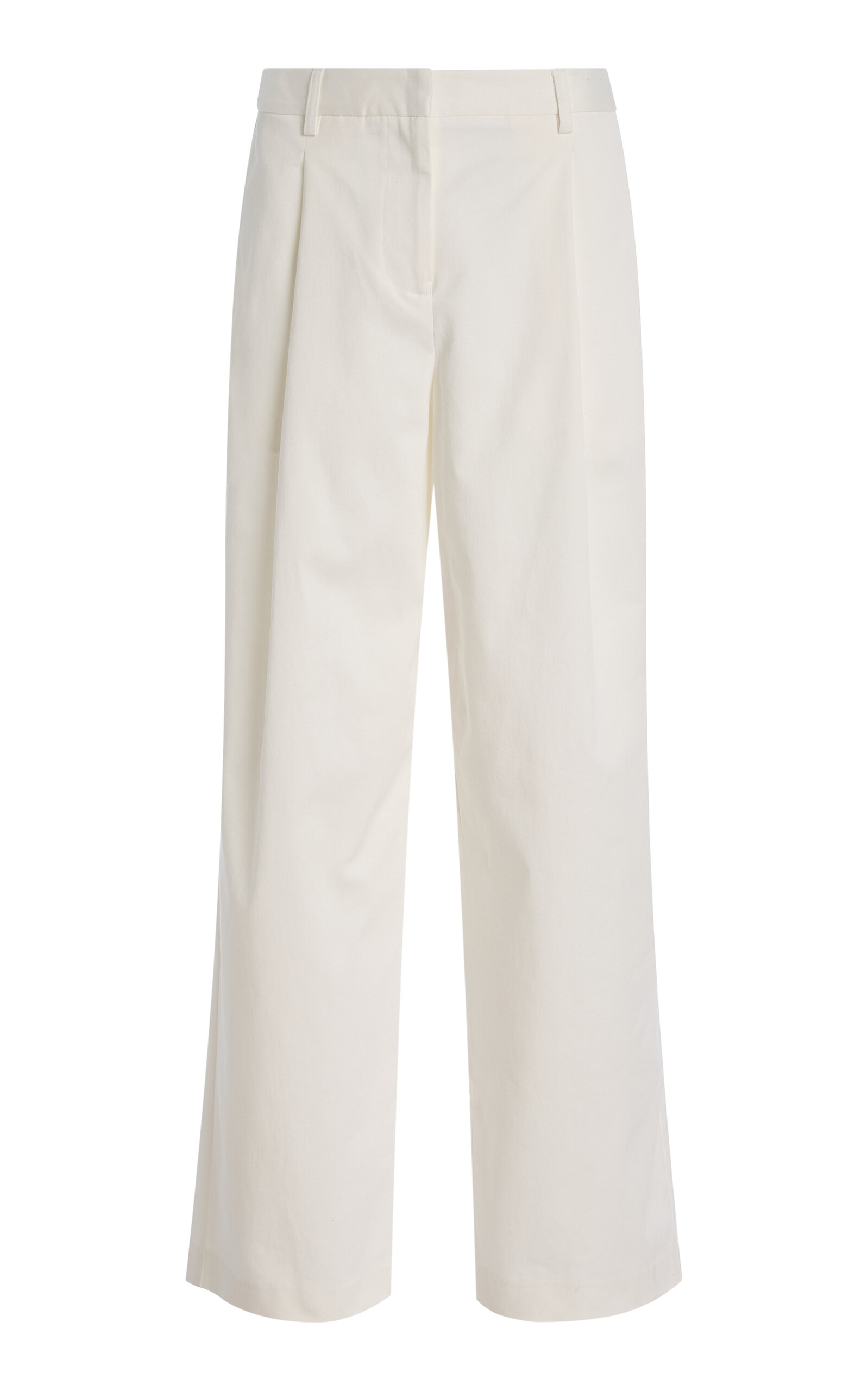 MATTEAU HIGH-RISE STRETCH-COTTON PANTS